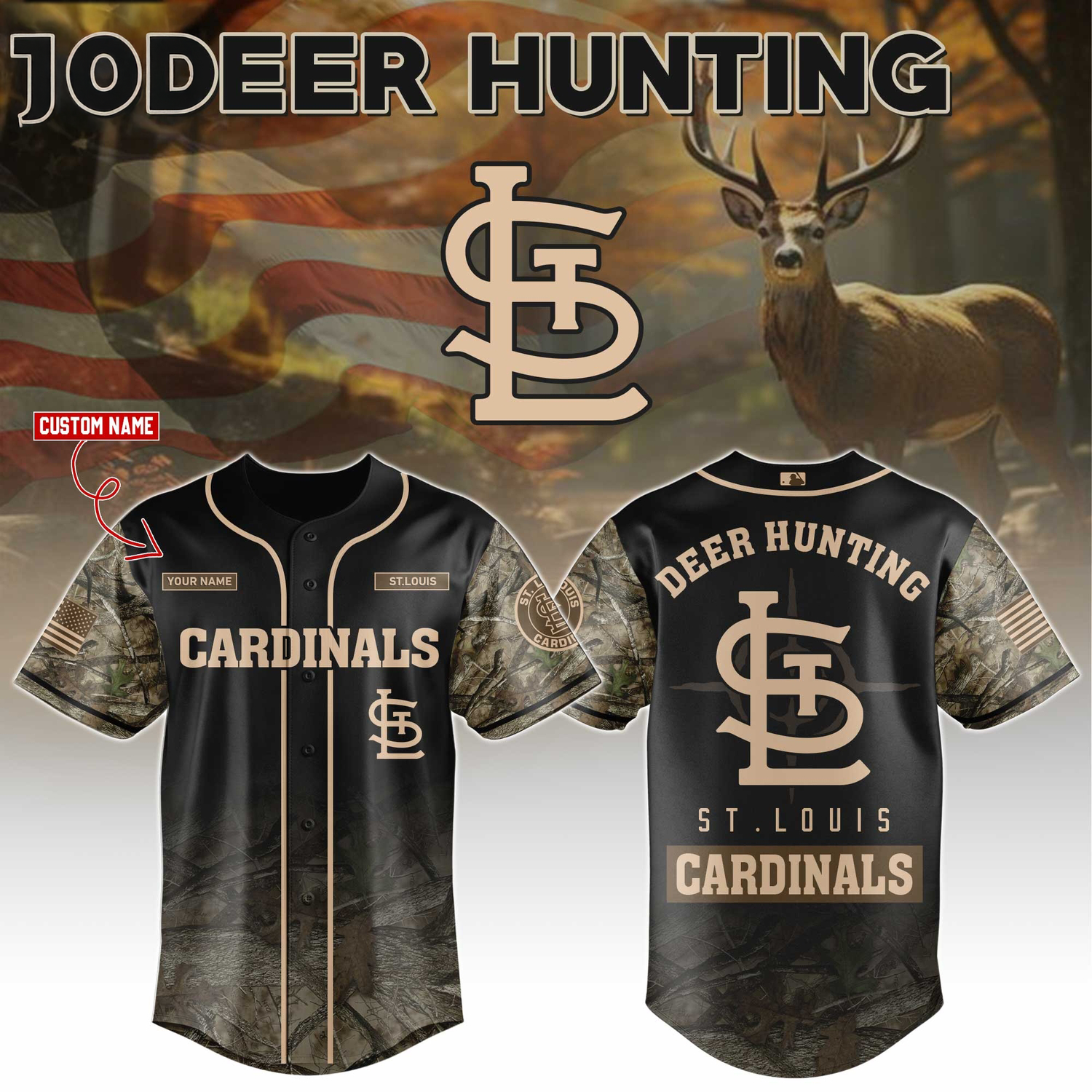 St. Louis Cardinals Deer Hunting Limited Edition Baseball Jersey