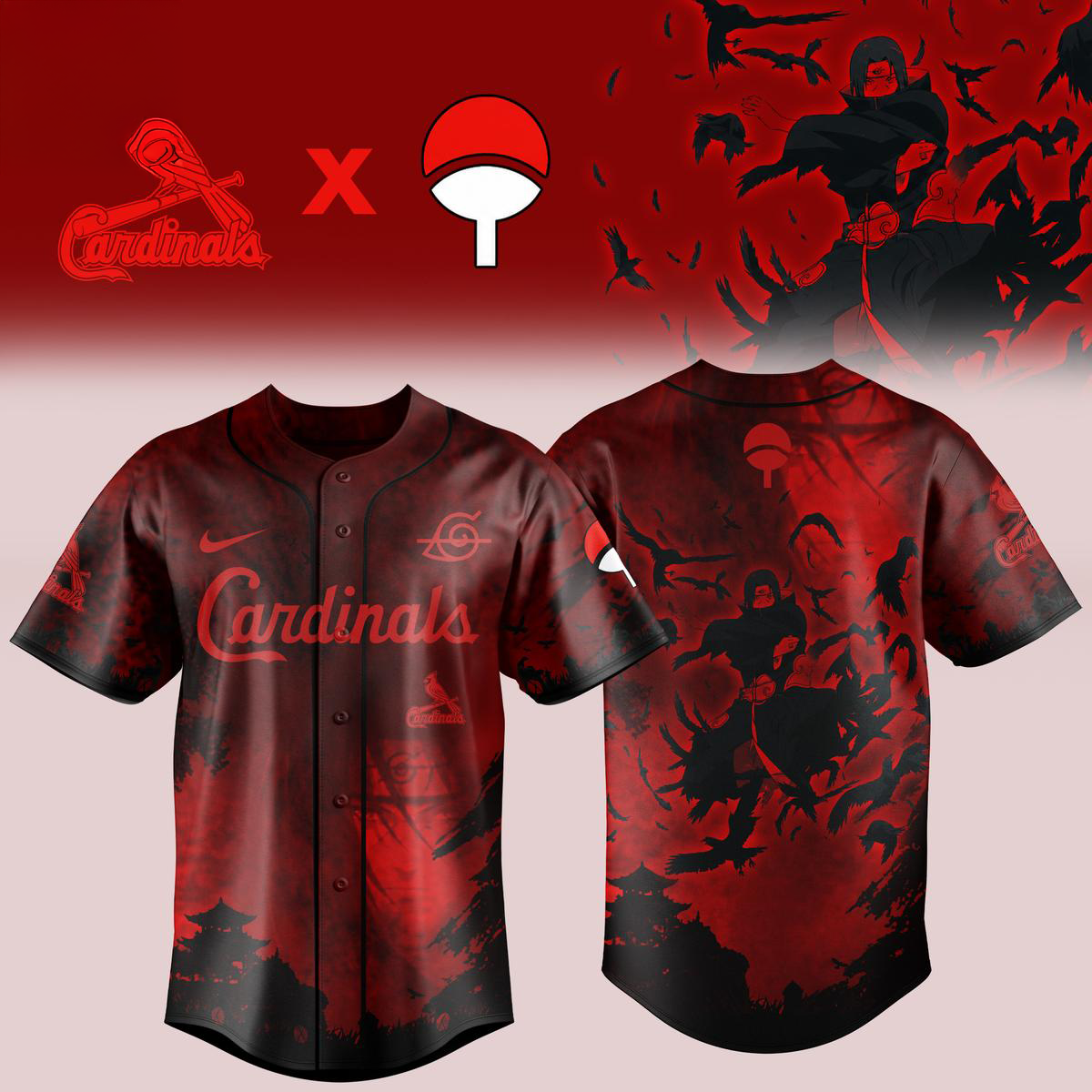 St Louis Cardinals x Itachi Uchiha 2026 Baseball Jersey