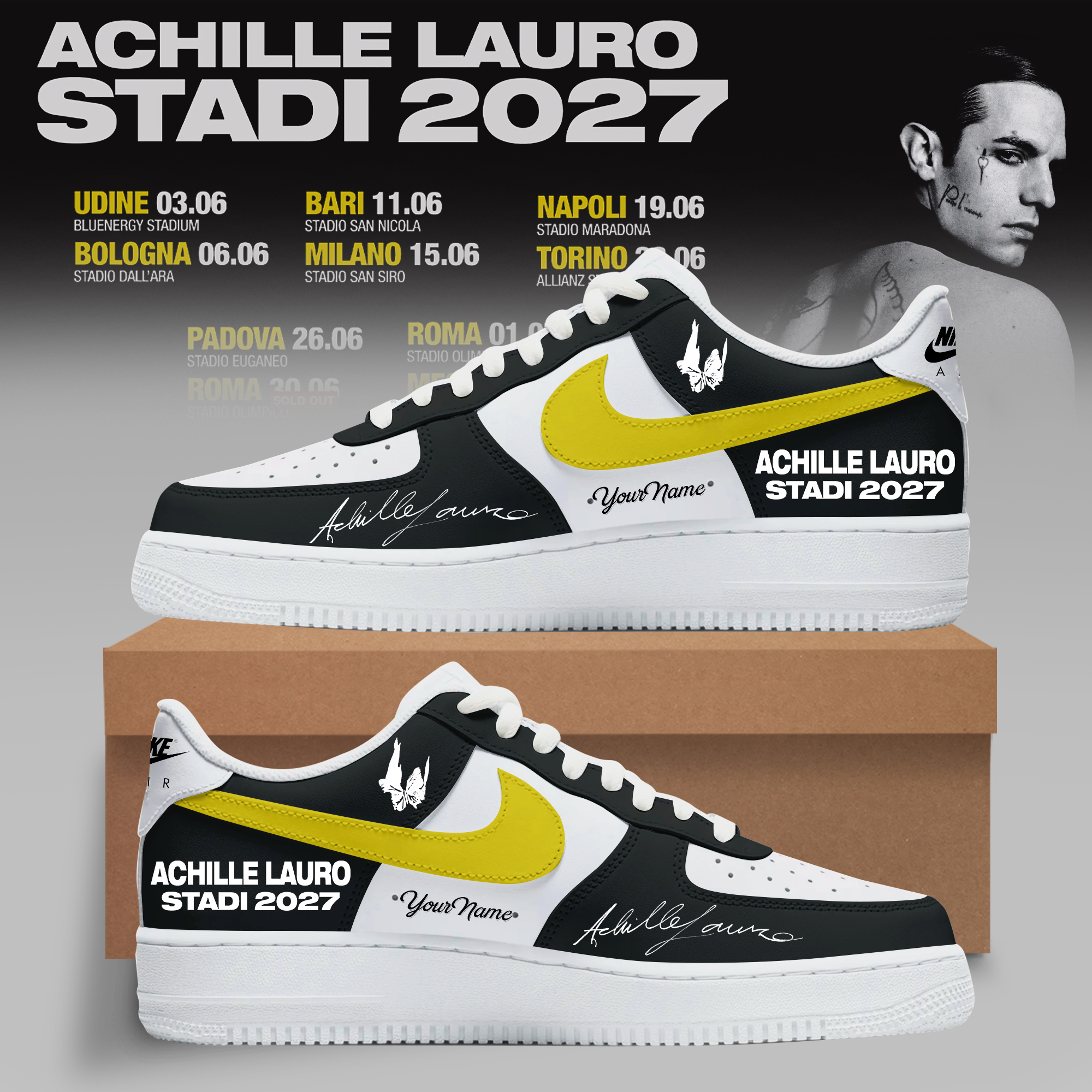 Stadi 2027 Premium Personalized Air Force 1 Custom Sneakers