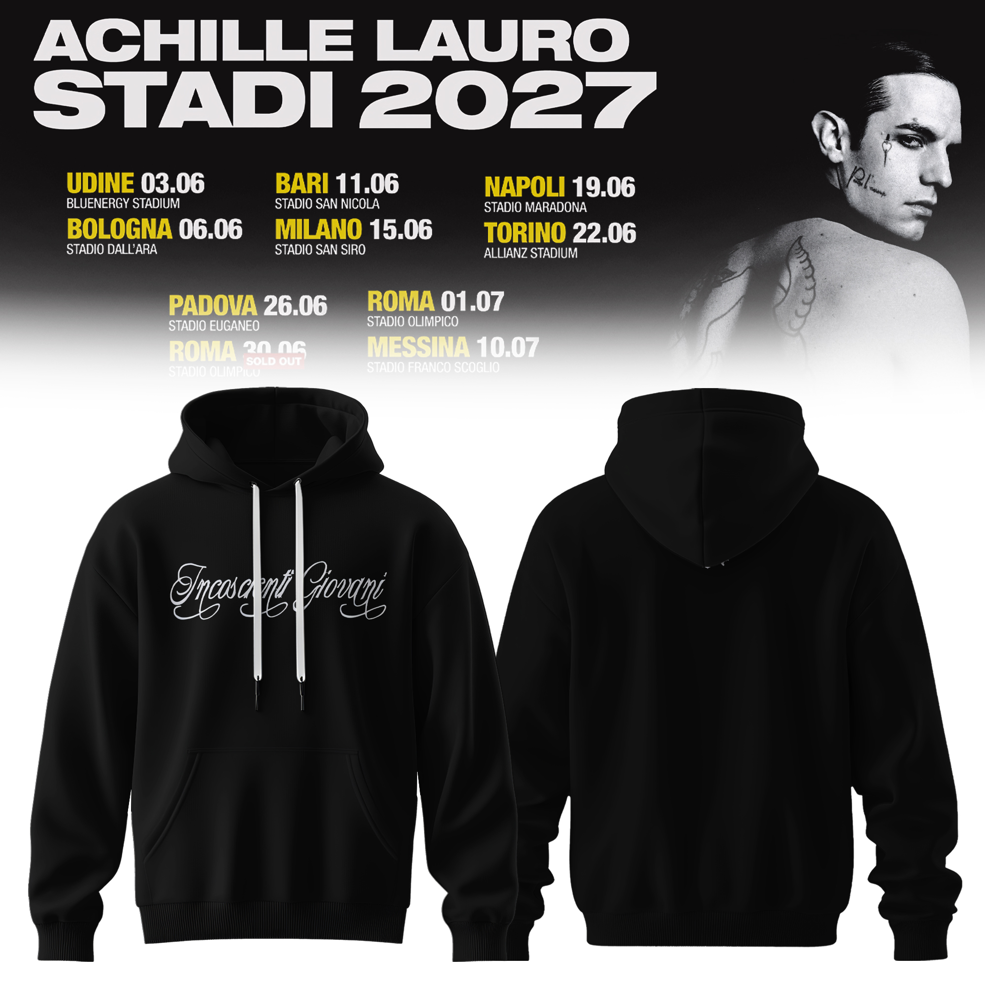 Stadi 2027 Retro Hip Hop 3D Graphic Hoodie