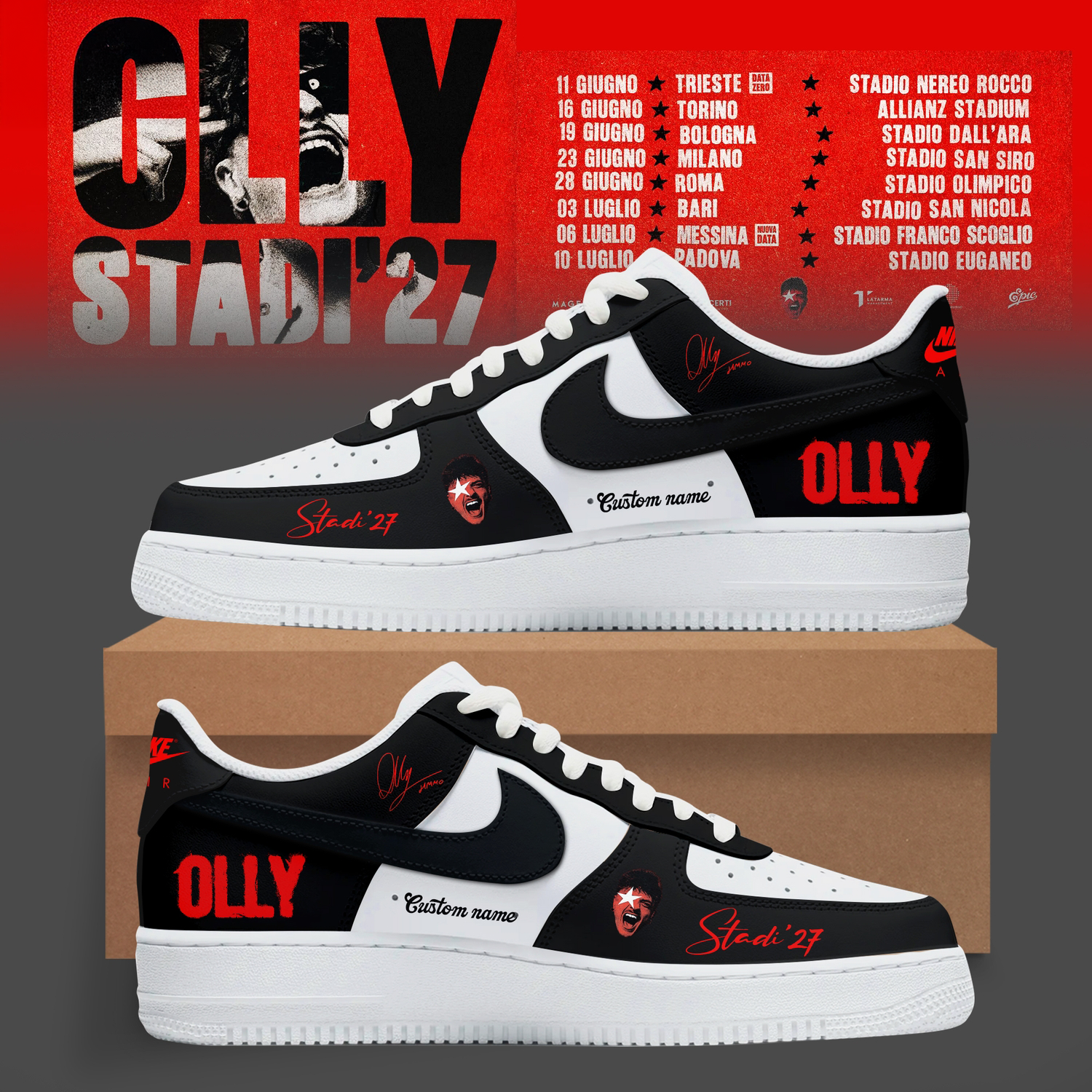Stadi 2027 Tour Premium 3D Air Force One Sneakers Signature Edition