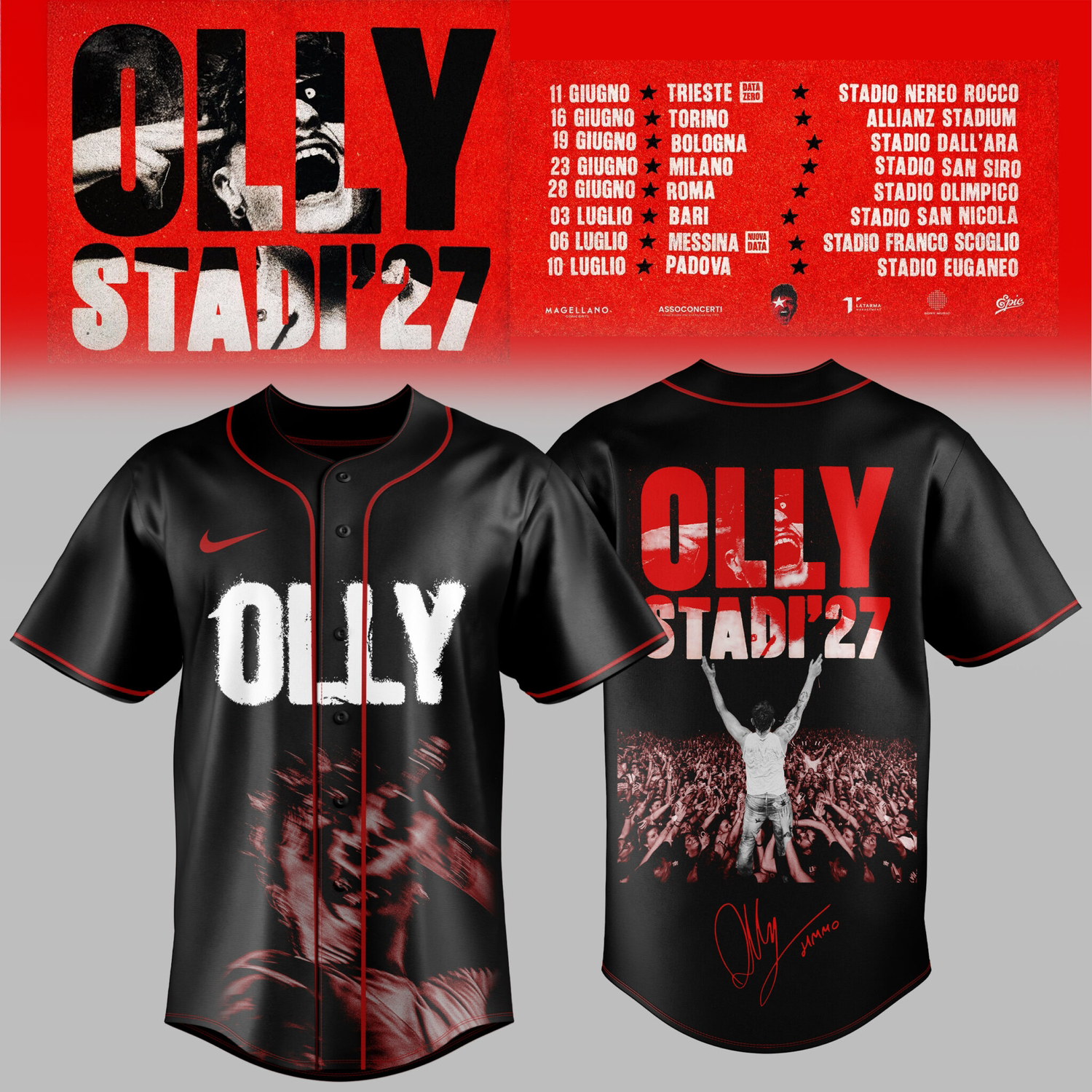 Stadi 2027 Tour Premium 3D Baseball Jersey Limited Edition