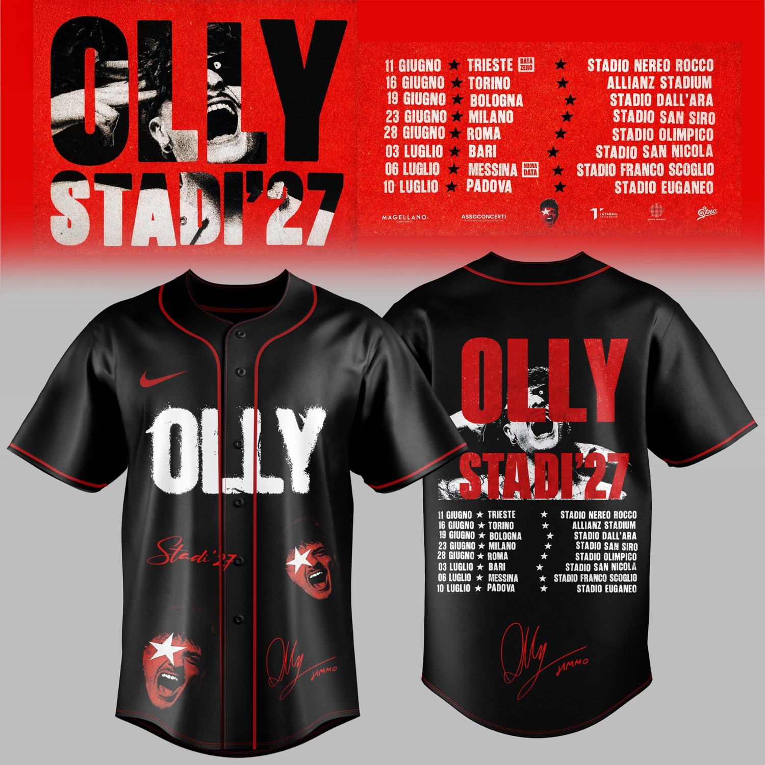 Stadi 2027 Tour Premium 3D Baseball Jersey Signature Edition
