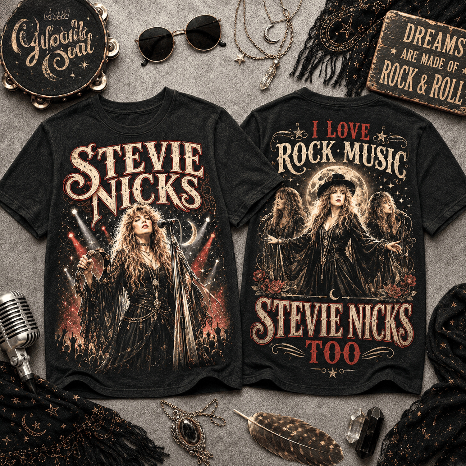 Stevie Nicks Gypsy Soul Vintage Rock Music Graphic T Shirt