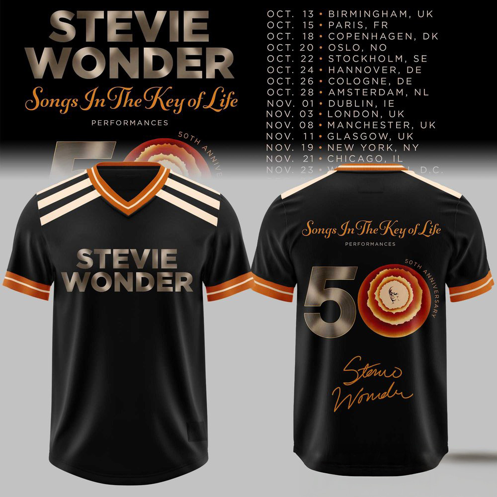Stevie Wonder Songs In The Key Of Life 50th Anniversary Us Tour Football Jersey Fanwear Collection 2 - Unicasport Stevie Wonder Songs In The Key Of Life 50th Anniversary Us Tour Football Jersey Fanwear Collection