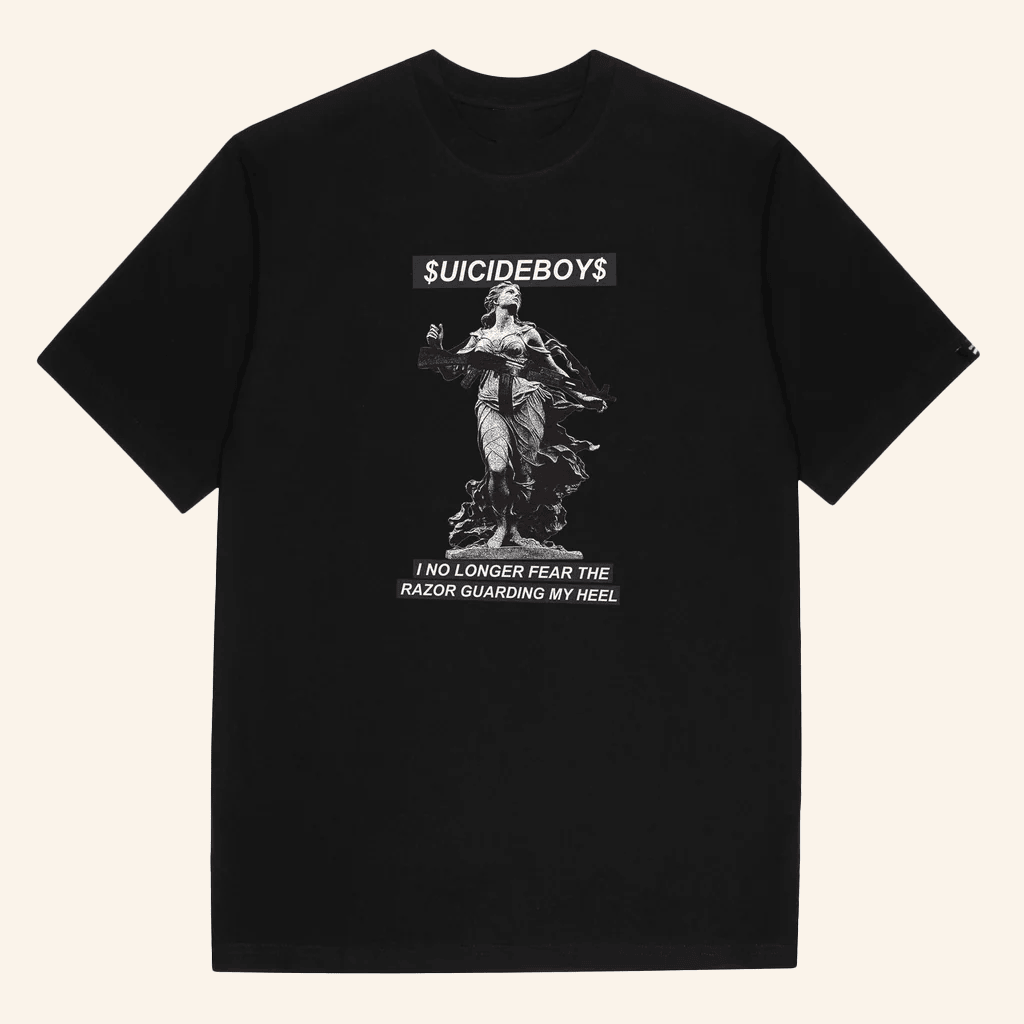 Suicide Boys Merch Guarding My Heel G59 Black TShirt Gifts For Boyfriend