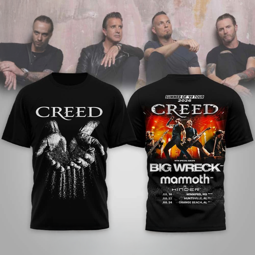 Summer Of 99 Tour 2026 Creed TShirt