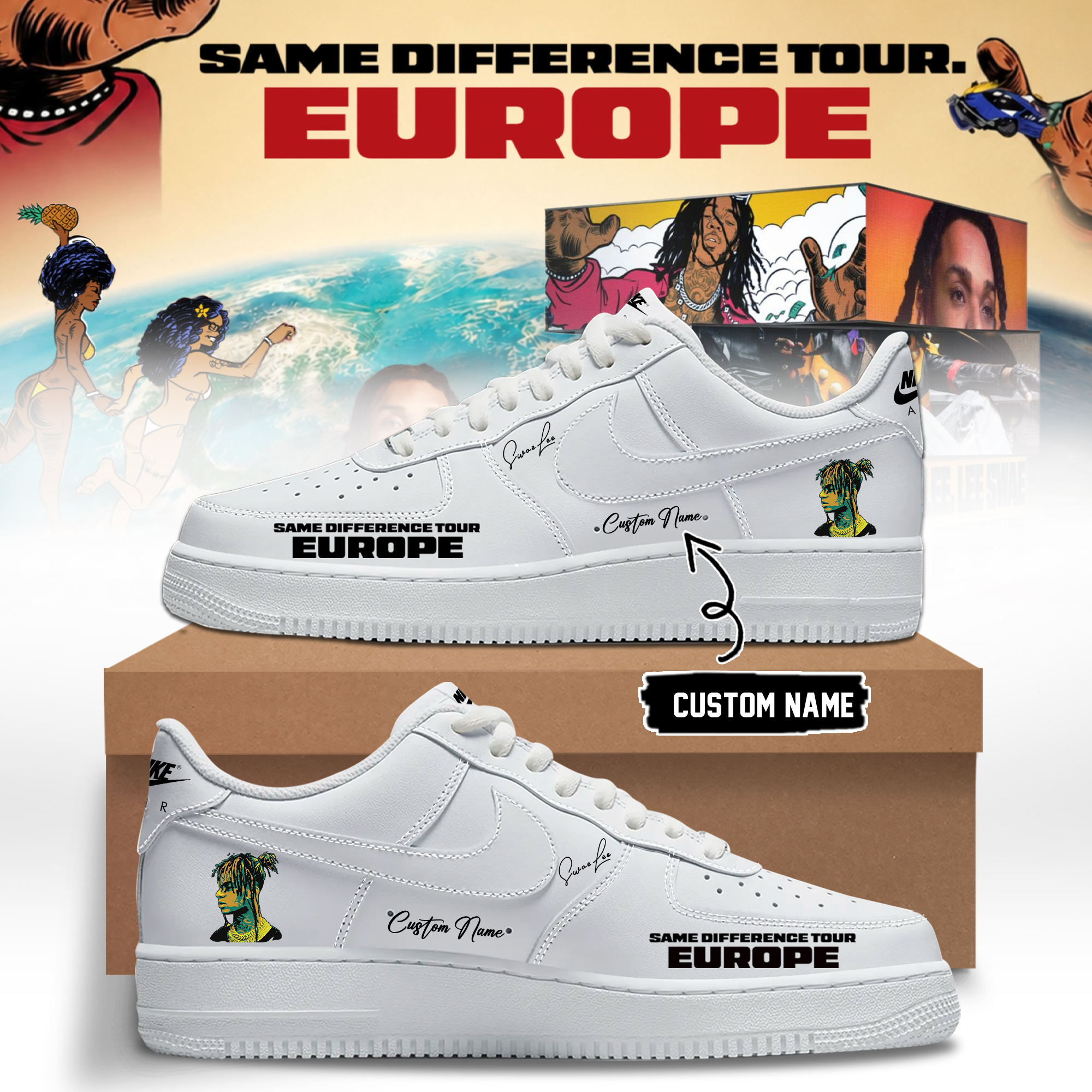 Swae Lee Same Difference Tour Europe Limited Edition Signature Everyday Sneakers Tour Edition
