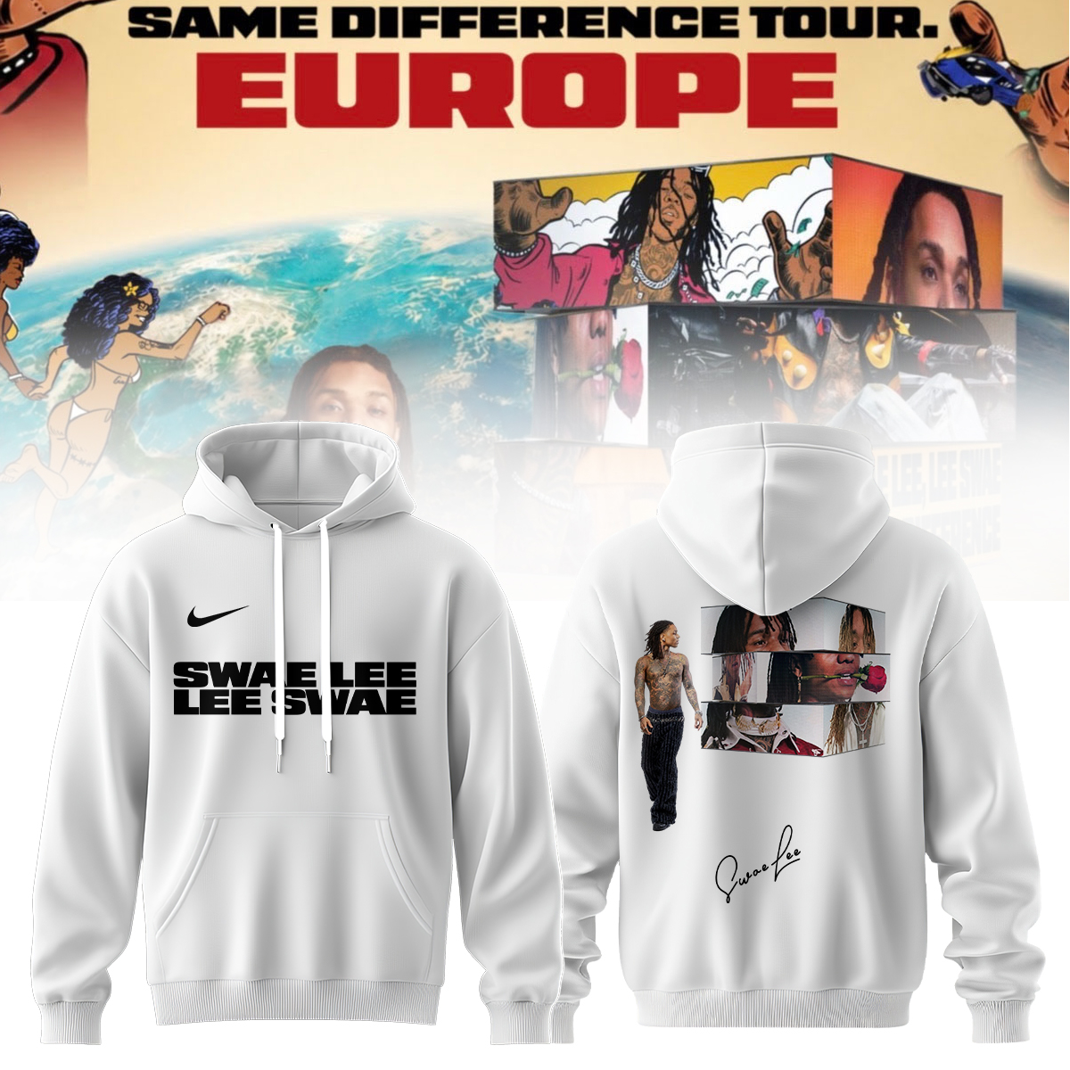 Swae Lee Same Difference Tour Europe Limited Edition Signature Hoodie Collector Version