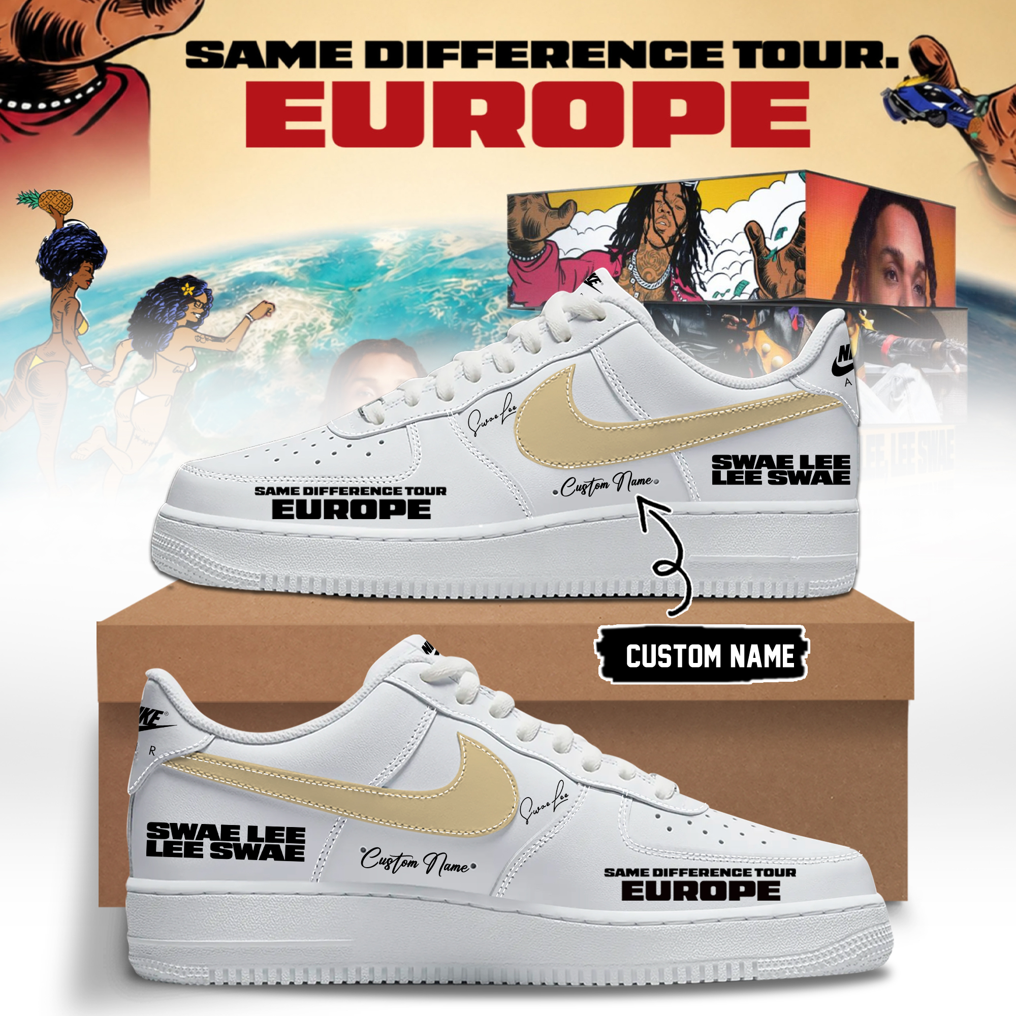 Swae Lee Same Difference Tour Europe Limited Edition Signature Streetwear Sneakers Exclusive Edition