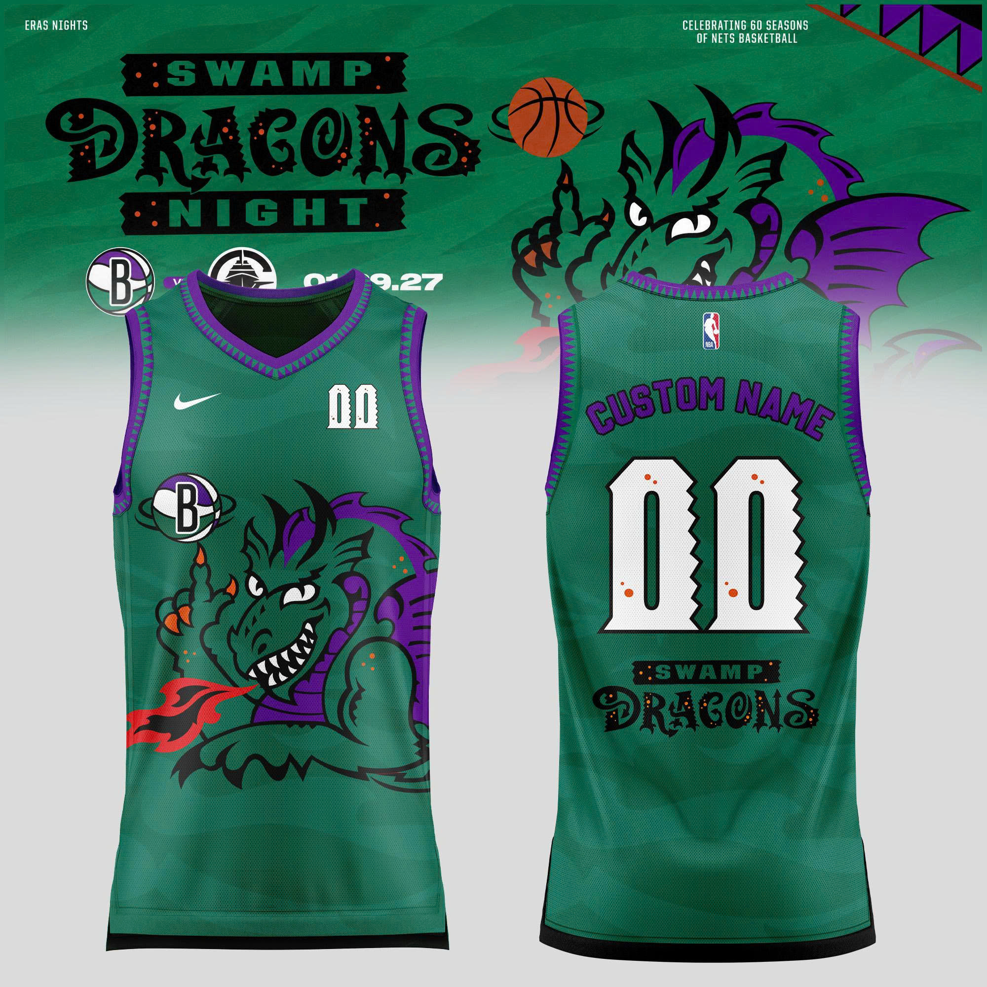 Swamp Dragons Brooklyn Night 2026 Edition Jersey Premium Collection 1 - Unicasport Swamp Dragons Brooklyn Night 2026 Edition Jersey Premium Collection