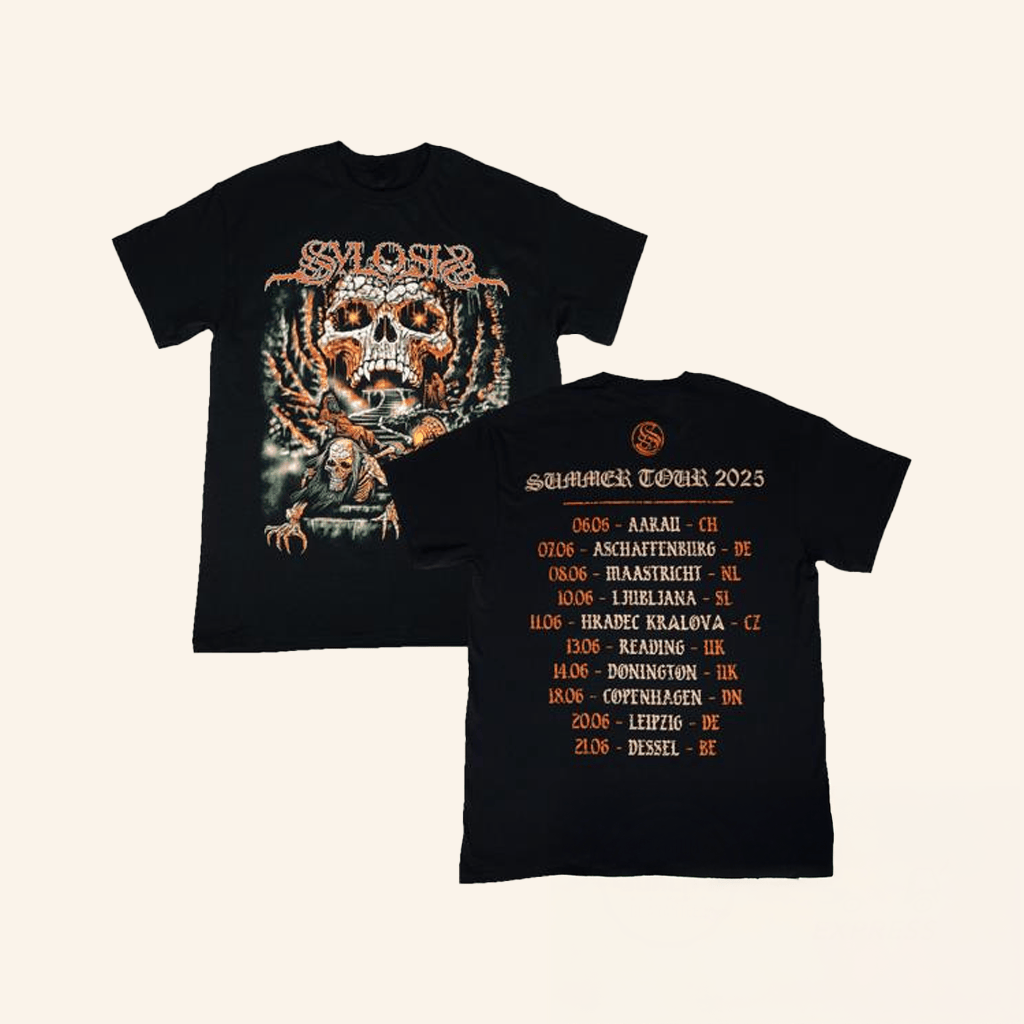 Sylosis Merch Summer Tour 25 TShirt Black Boyfriend Gifts