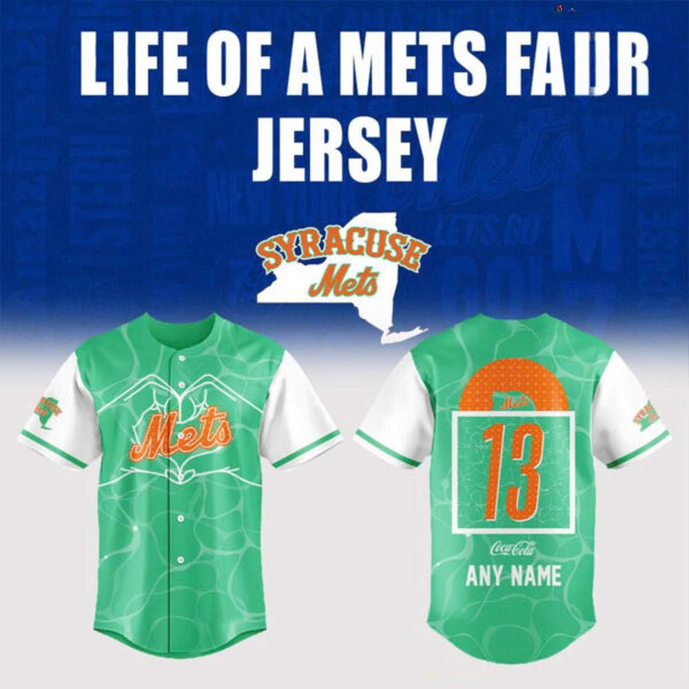 Syracuse Mets Life Of A Mets Fan Limited Baseball Jersey 1 - Unicasport Syracuse Mets Life Of A Mets Fan Limited Baseball Jersey