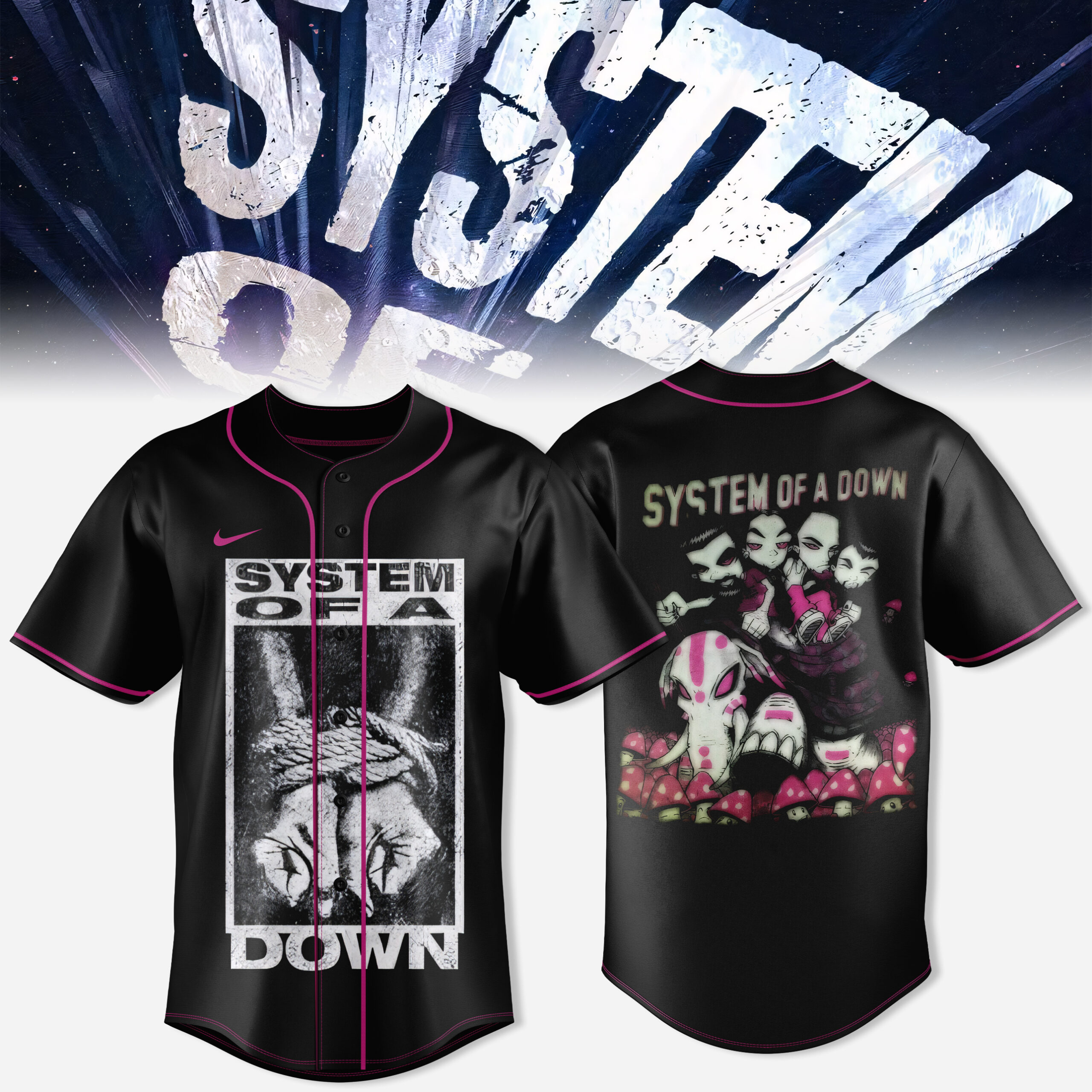 System Of A Down Europe 2026 Tour Collection Collector Edition Baseball Jersey
