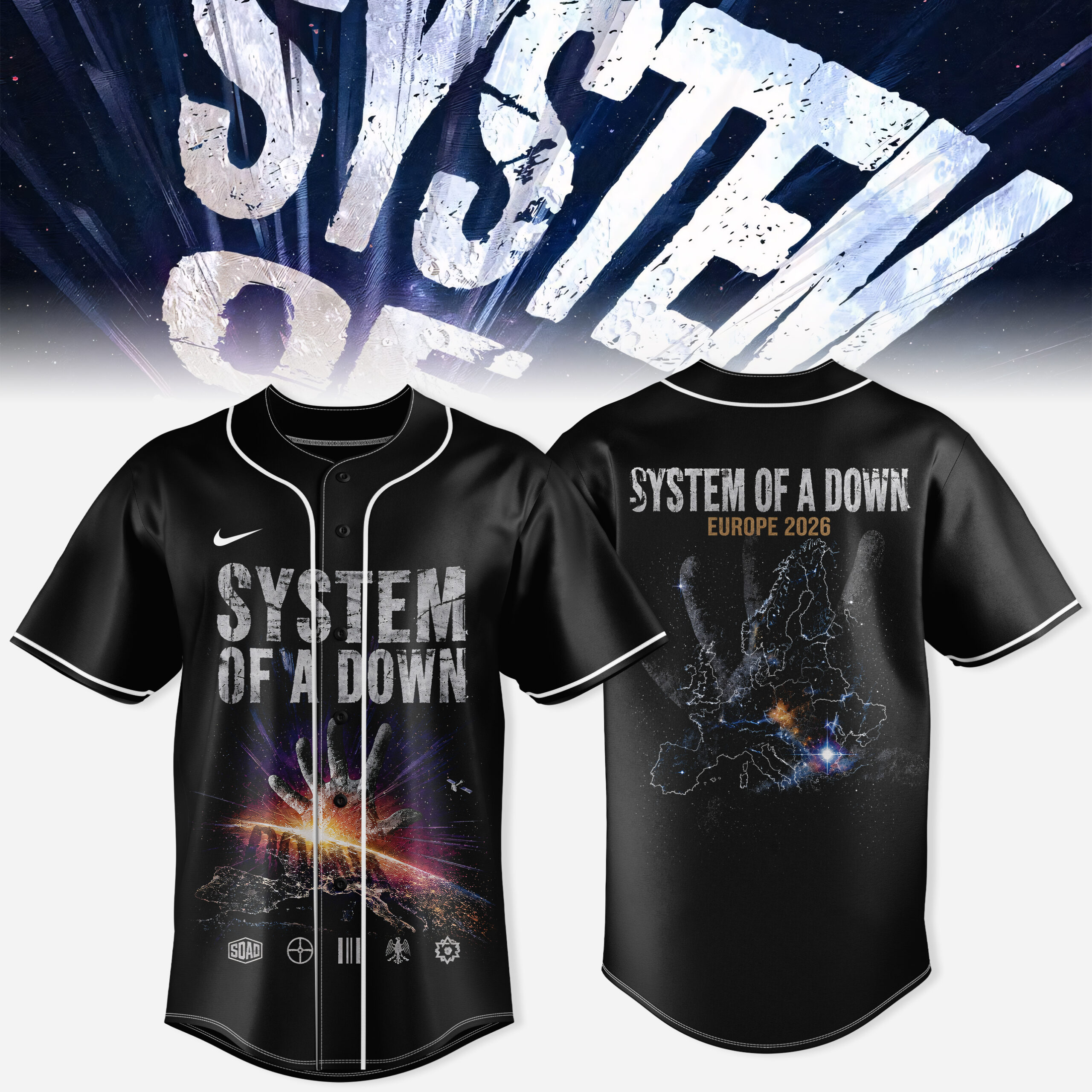 System Of A Down Europe 2026 Tour Collection Premium Sports Jersey
