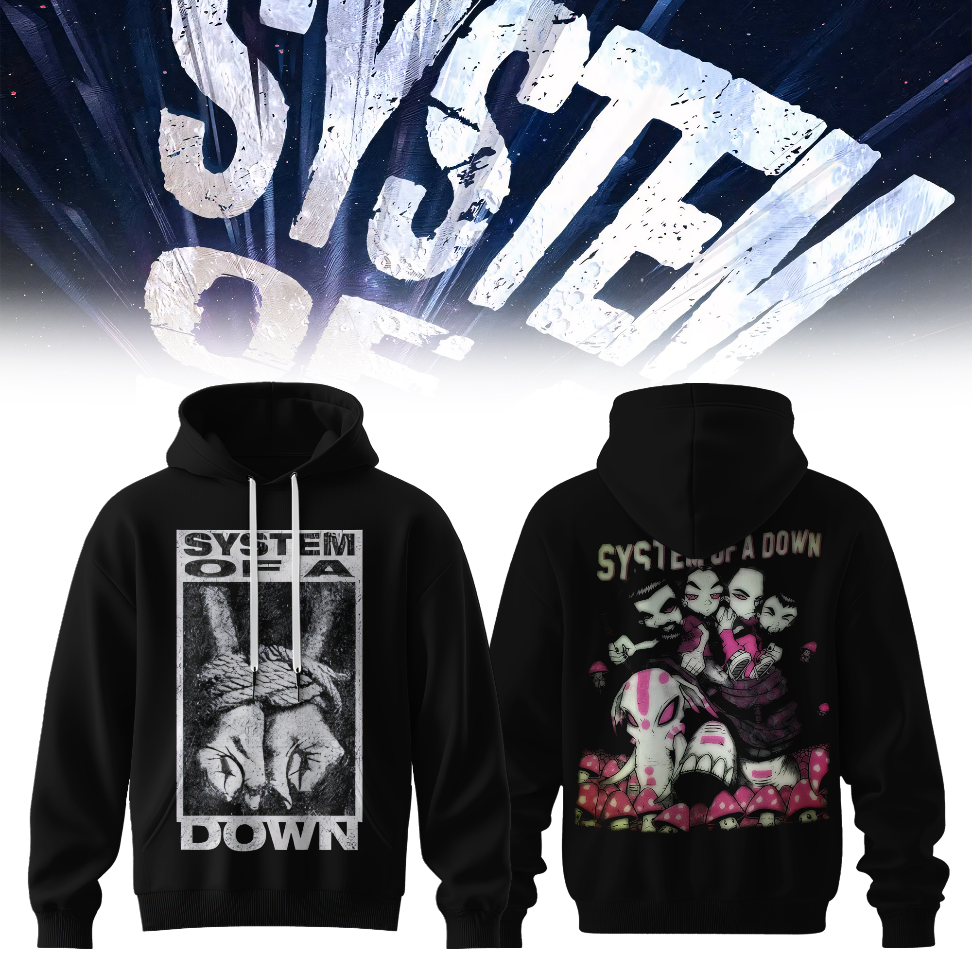 System Of A Down Europe 2026 Tour Collection Signature Fan Hoodie
