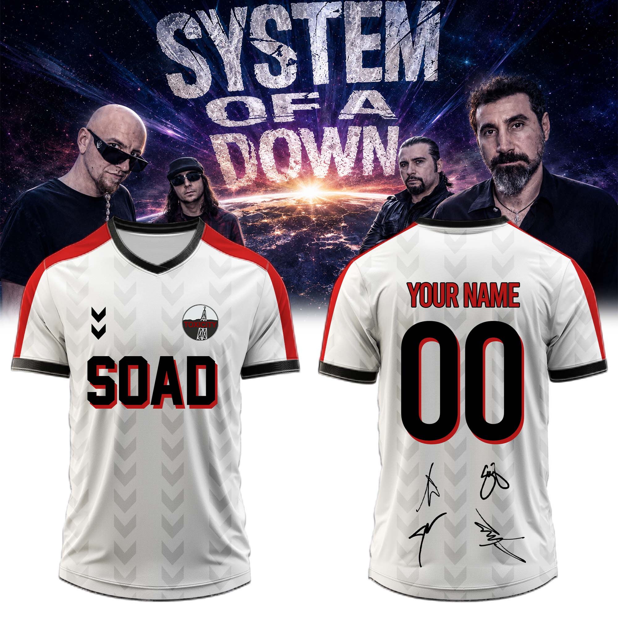 System Of A Down Europe UK Stadium Tour 2026 Custom Name Baseball Jersey