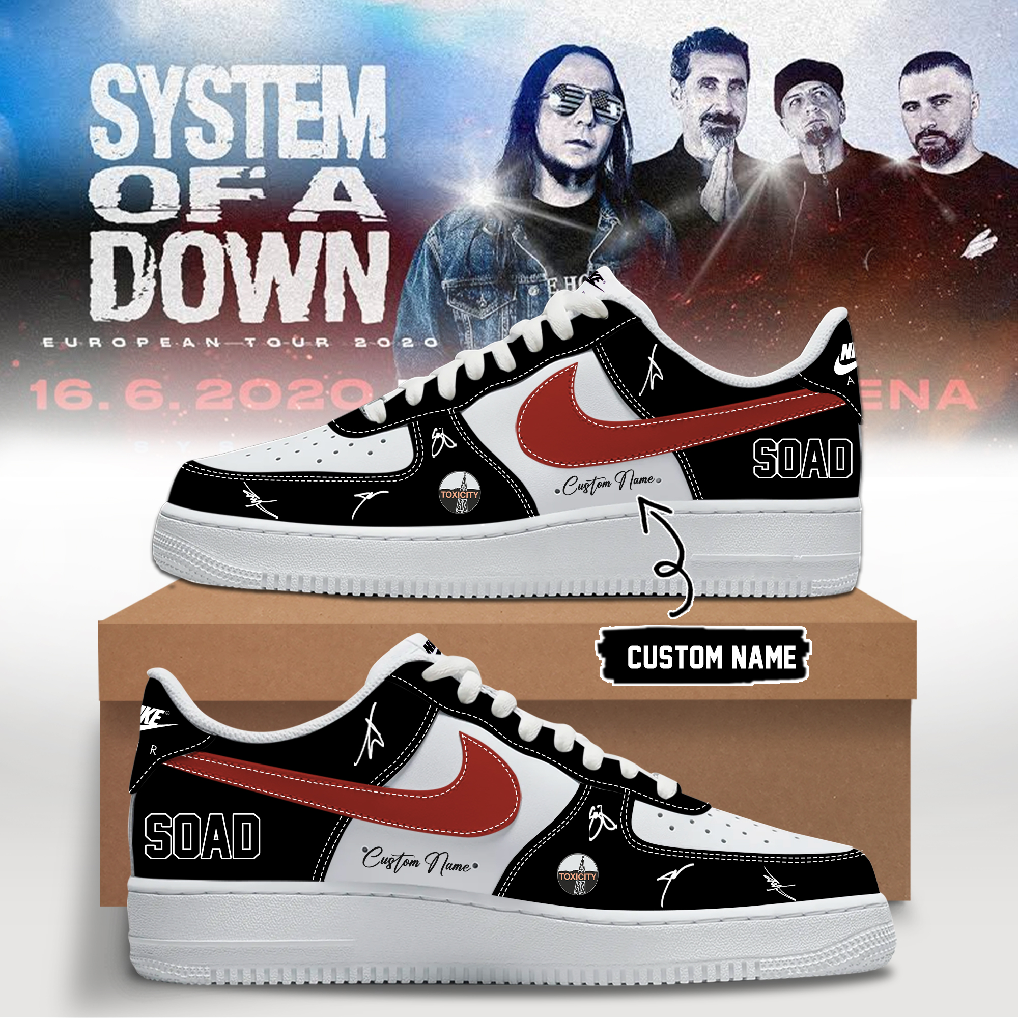 System Of A Down Europe UK Stadium Tour 2026 Official Collector Sneakers