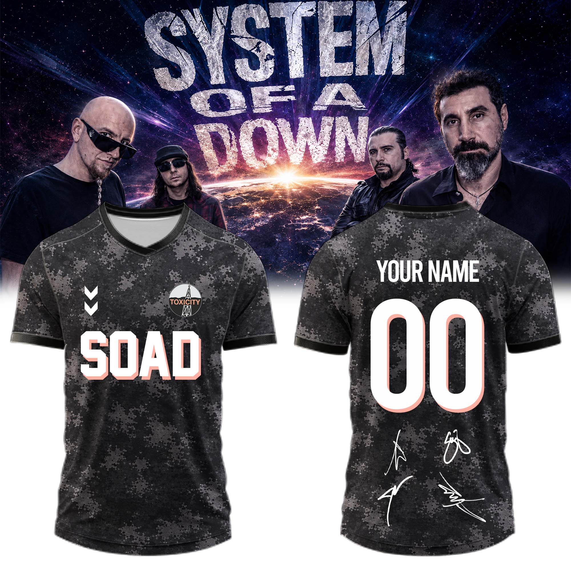 System Of A Down Europe UK Stadium Tour 2026 Personalized Fan Jersey