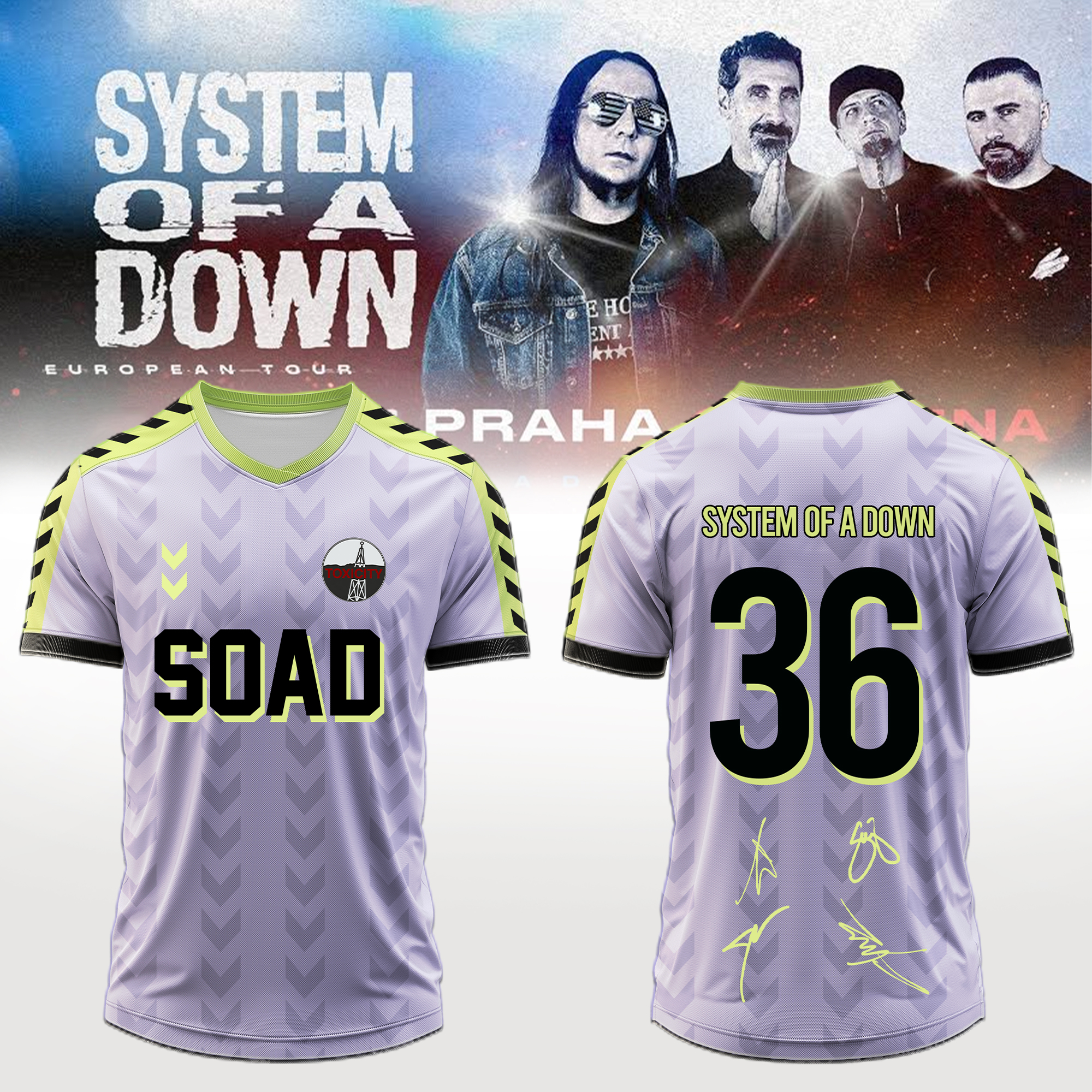 System Of A Down Europe UK Stadium Tour 2026 Signed Collector Baseball Jersey Gifts For Fans