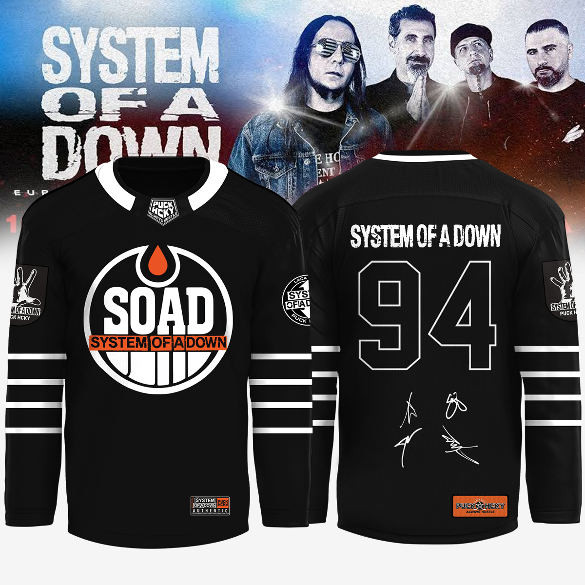 System Of A Down Europe UK Stadium Tour 2026 Signed Fan Baseball Jersey Gifts For Fans