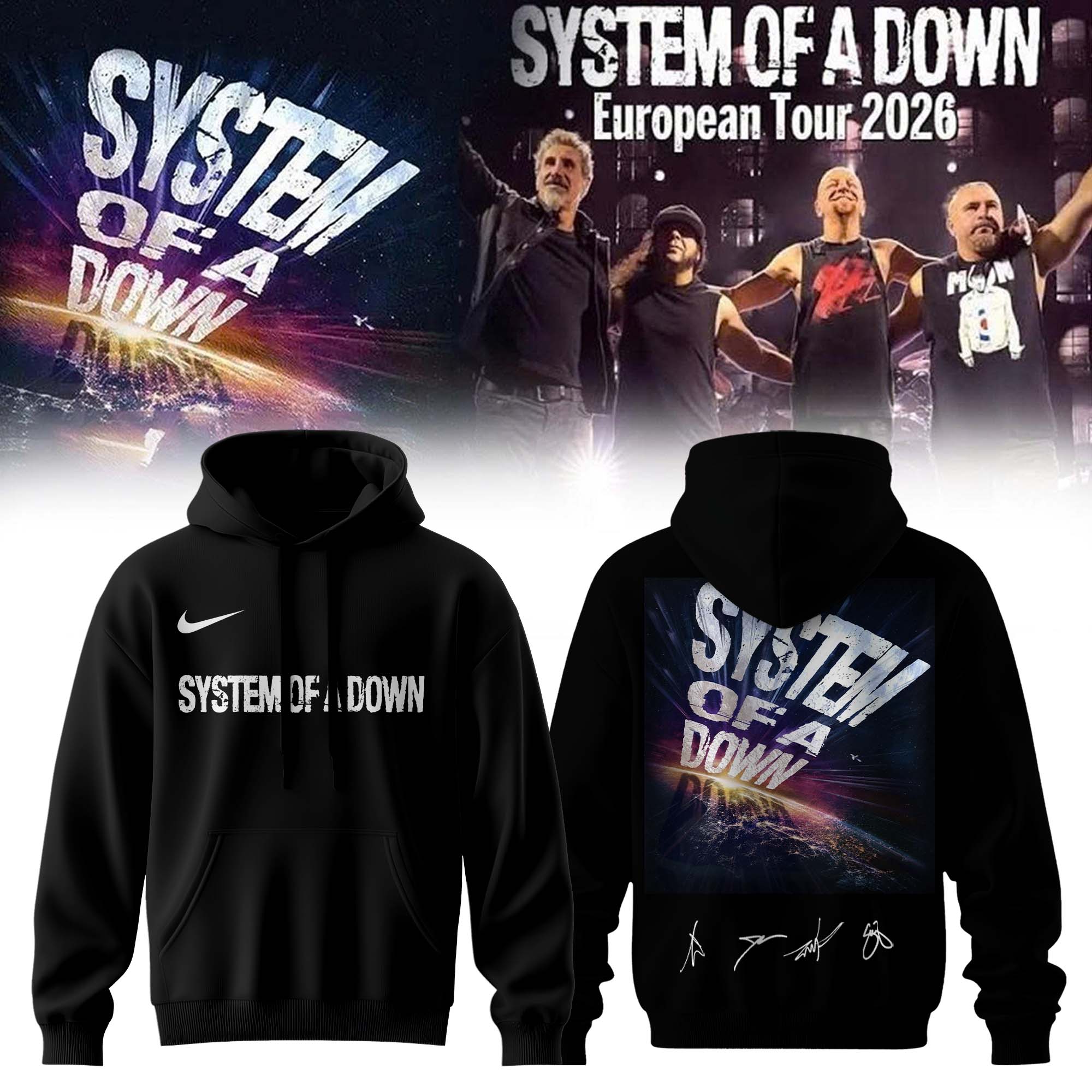 System Of A Down European Tour 2026 Collector Fan Hoodie