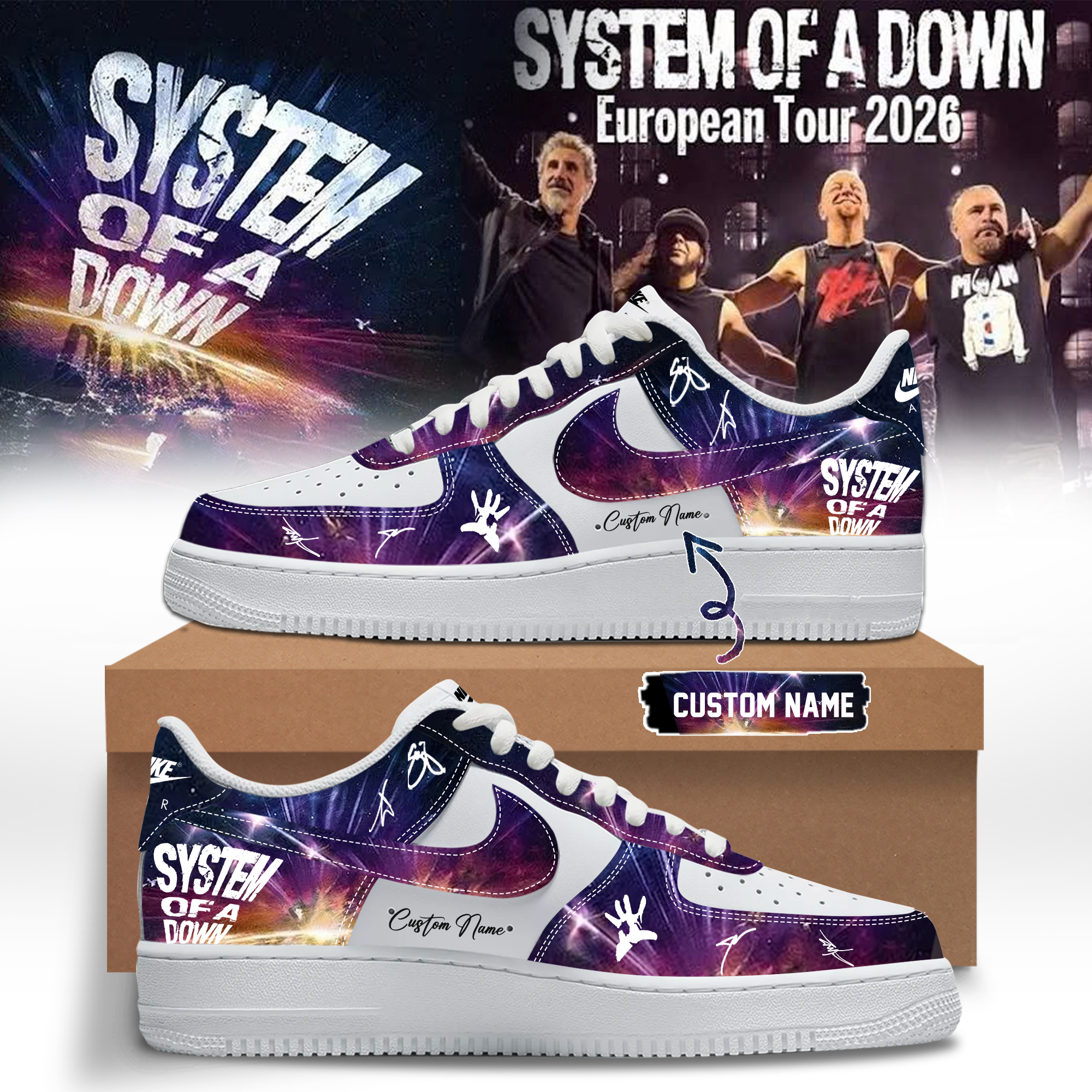 System Of A Down European Tour 2026 Collector Fan Sneakers