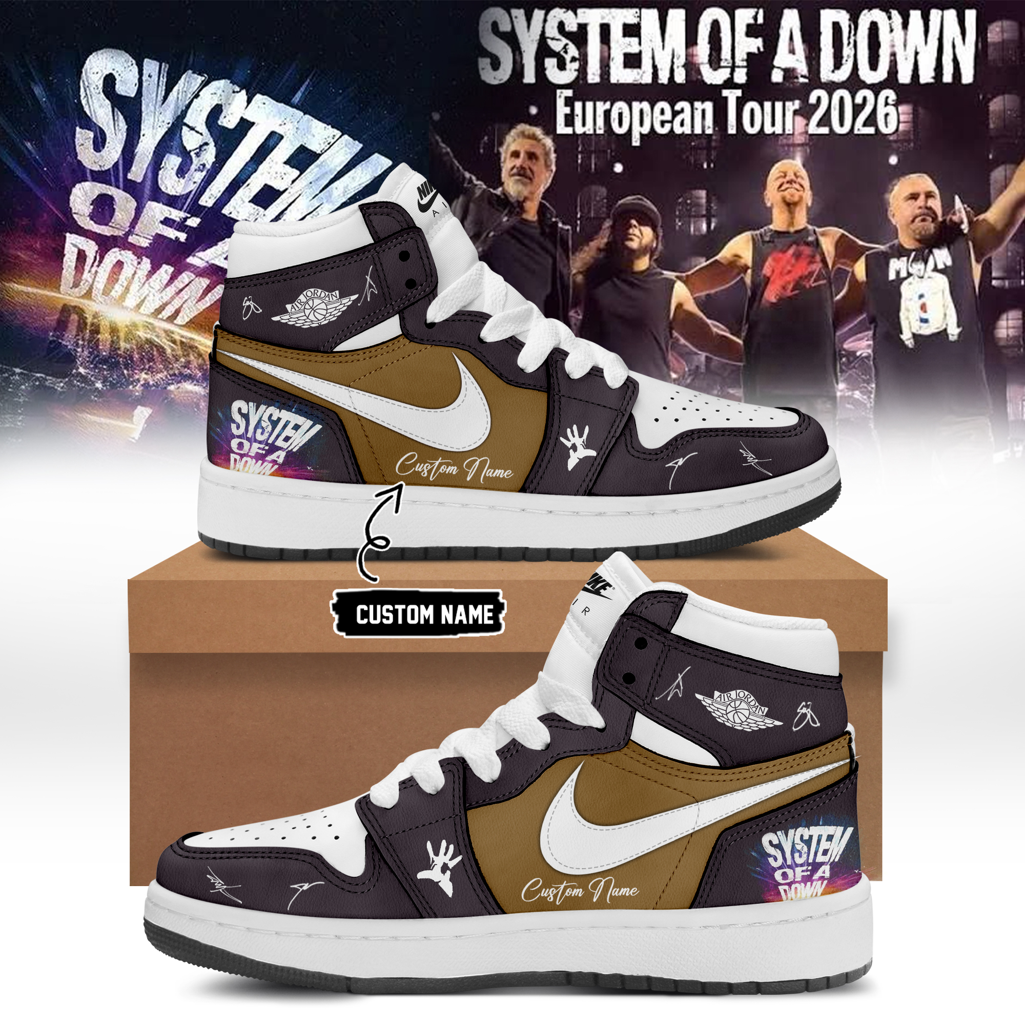 System Of A Down European Tour 2026 Collector Signature Sneakers