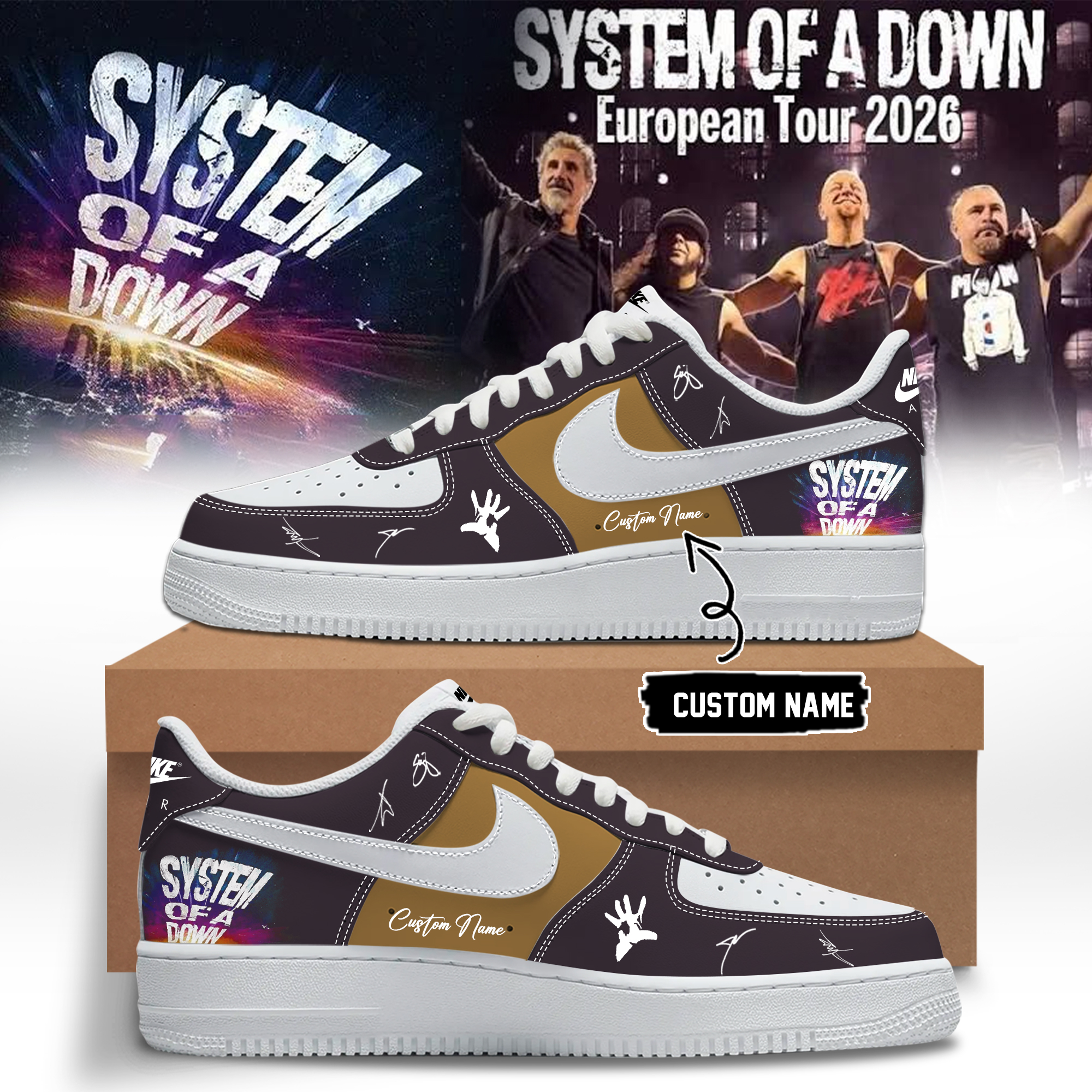 System Of A Down European Tour 2026 Limited Fan Sneakers Collection