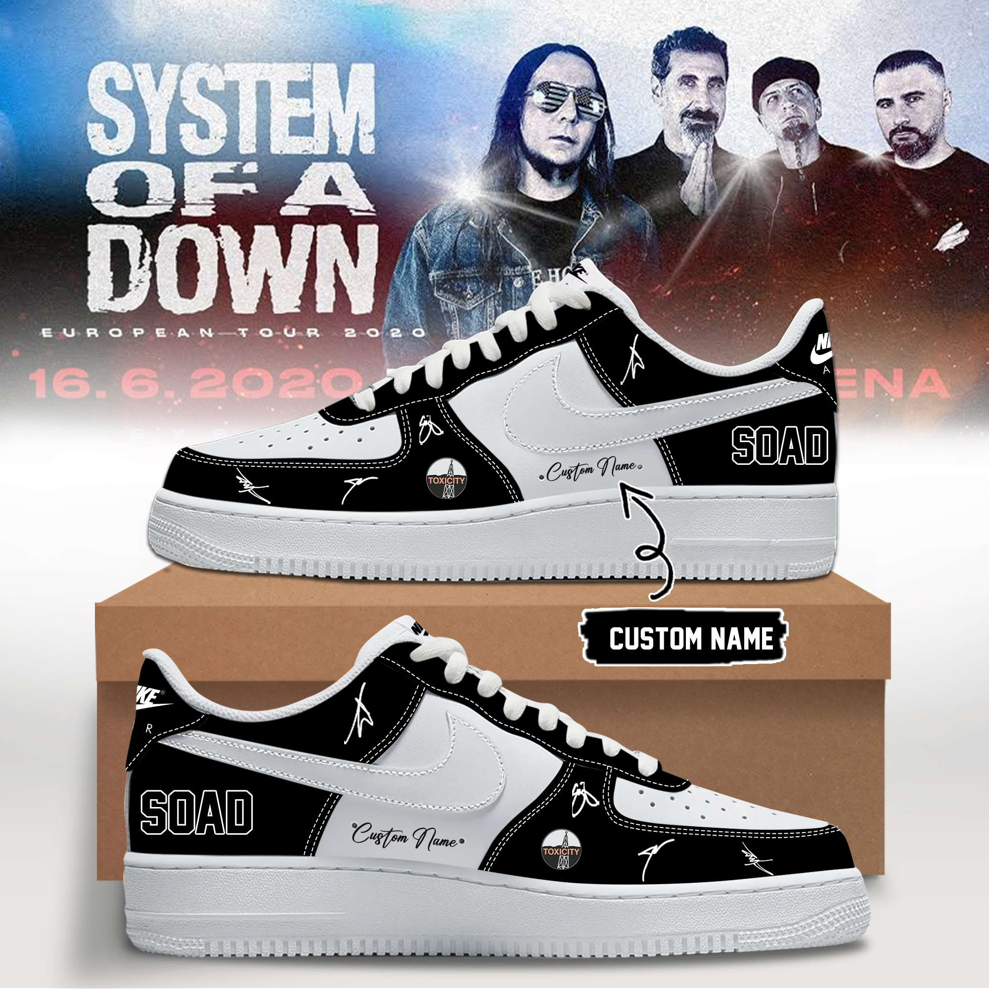 System Of A Down European Tour 2026 Premium Collector Shoes