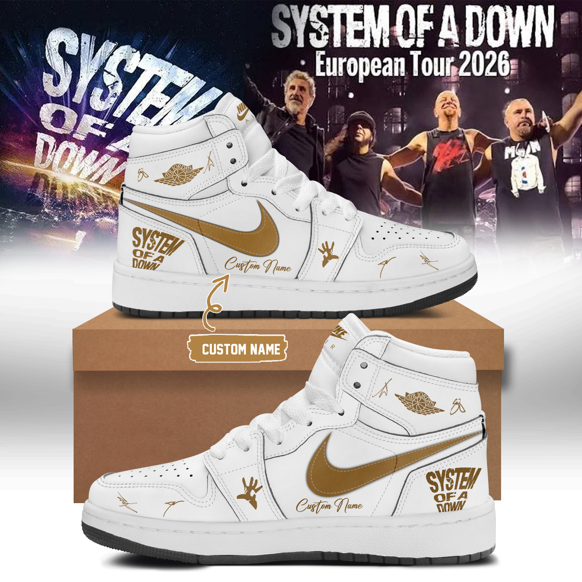 System Of A Down European Tour 2026 Premium Collector Sneakers