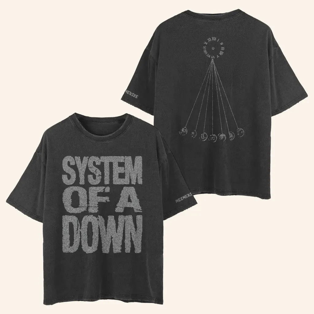 System Of A Down Merch Tour 2025 Mezmerize Metallic Pendulum TShirt Gifts For Him