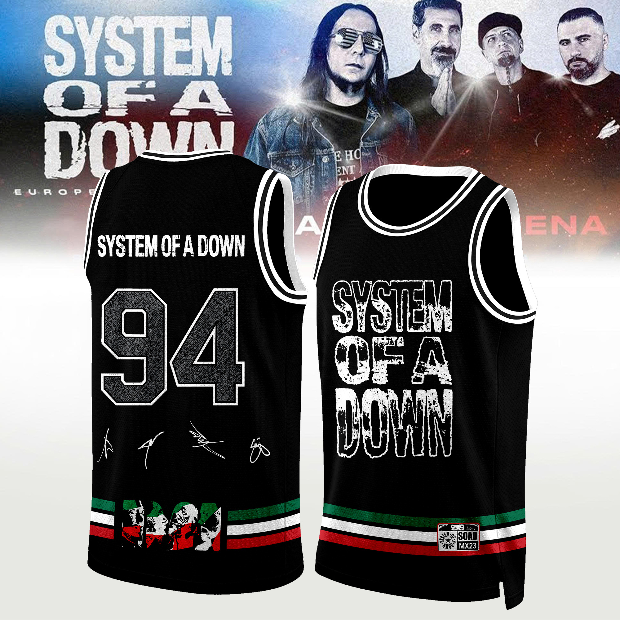 System Of A Down Signed Exclusive Collector Baseball Jersey Gifts For Fans