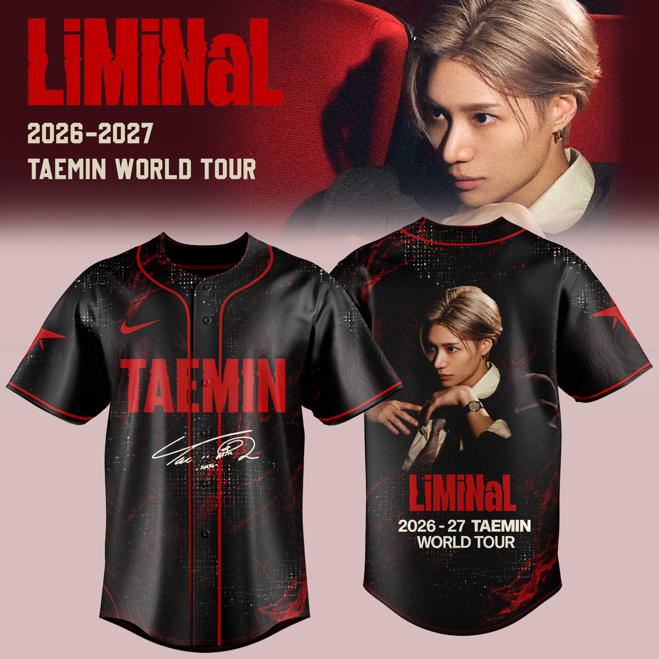 TAEMIN LiMiNaL World Tour 2026 2027 Jersey KPop Music Concert Fan Apparel 2 - Unicasport TAEMIN LiMiNaL World Tour 2026 2027 Jersey KPop Music Concert Fan Apparel