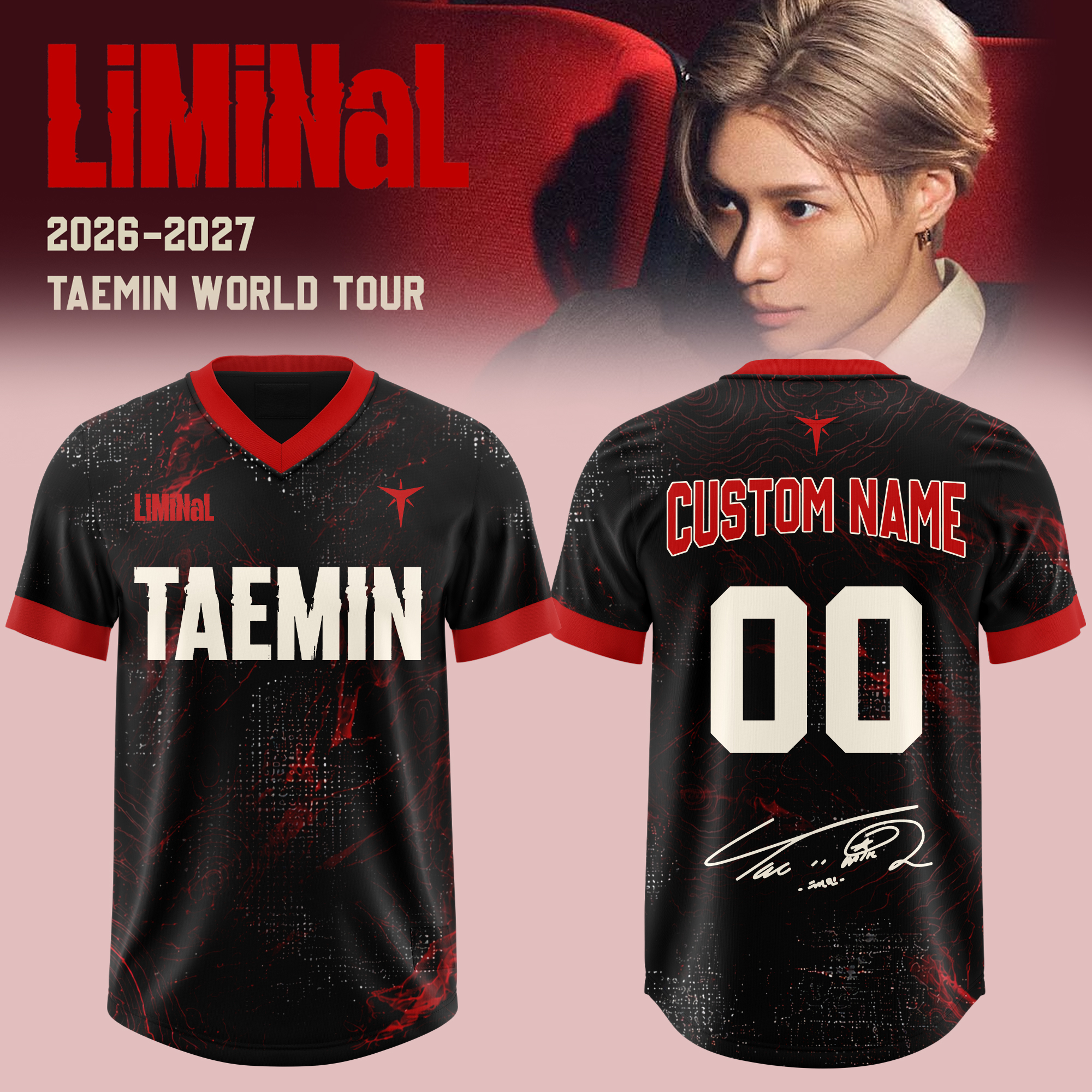 TAEMIN LiMiNaL World Tour Jersey 2026 2027 KPop Music Fan Sports Style Apparel 1 - Unicasport TAEMIN LiMiNaL World Tour Jersey 2026 2027 KPop Music Fan Sports Style Apparel