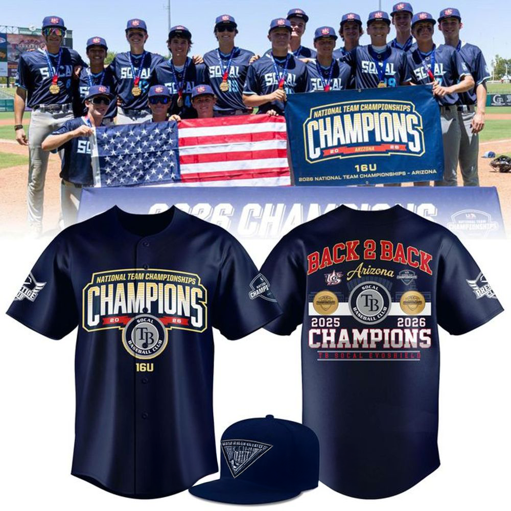 TB SoCal EvoShield 2026 USA Baseball National Team Championships 16U Champions TwoSided Graphic Jersey