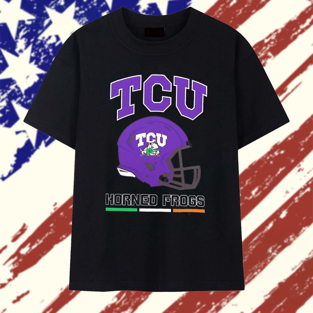 TCU Horned Frogs 2026 Ireland Football Helmet Graphic T Shirt Gifts For Fans