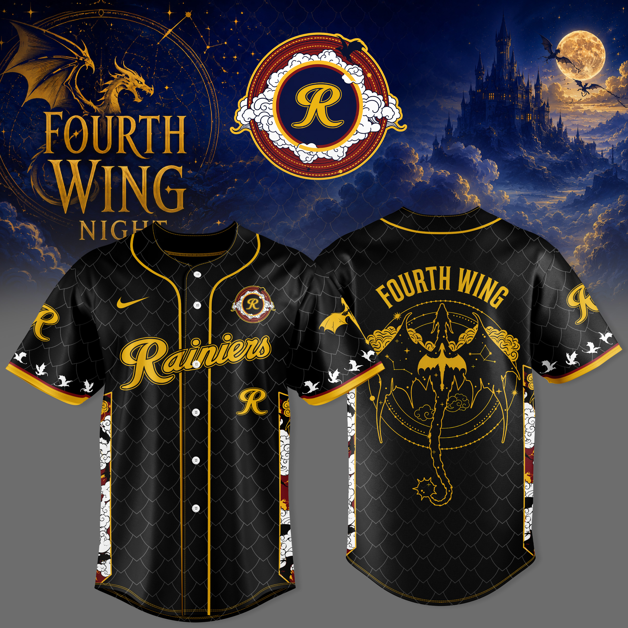 Tacoma Rainiers Fourth Wing Night 2026 Collector Fan Baseball Jersey