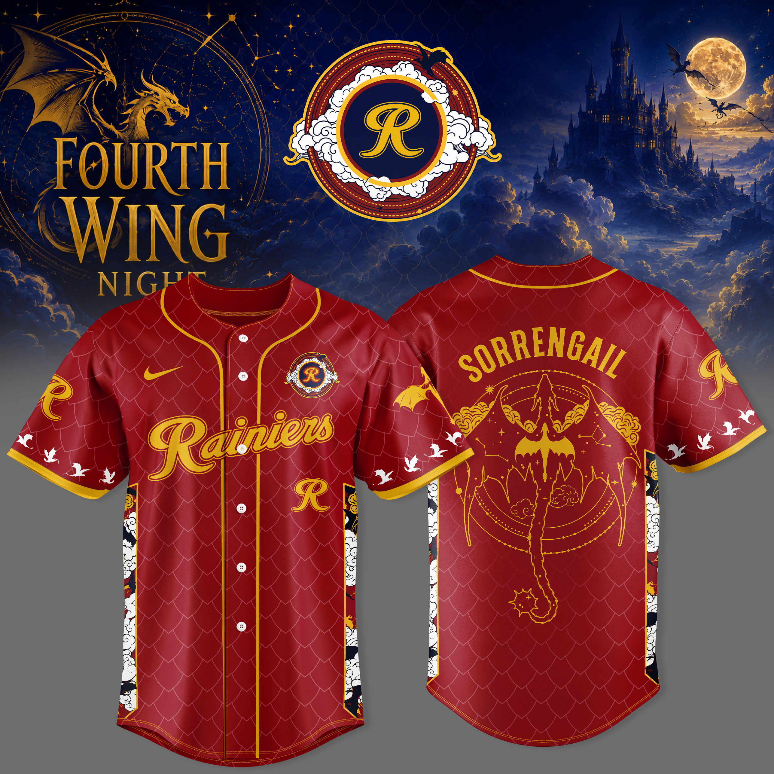 Tacoma Rainiers Fourth Wing Night 2026 Limited Edition Baseball Jersey Gifts For Fans