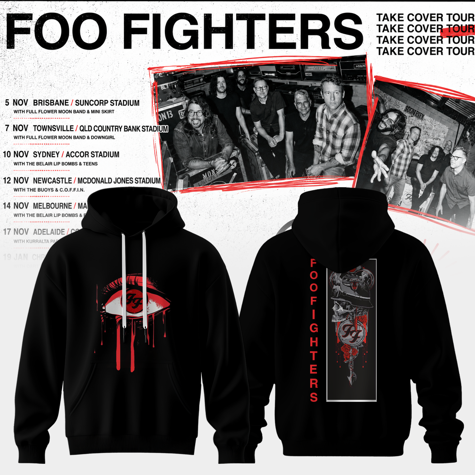 Take Cover AUNZ Tour Collector Hoodie Collection Gifts For Fans