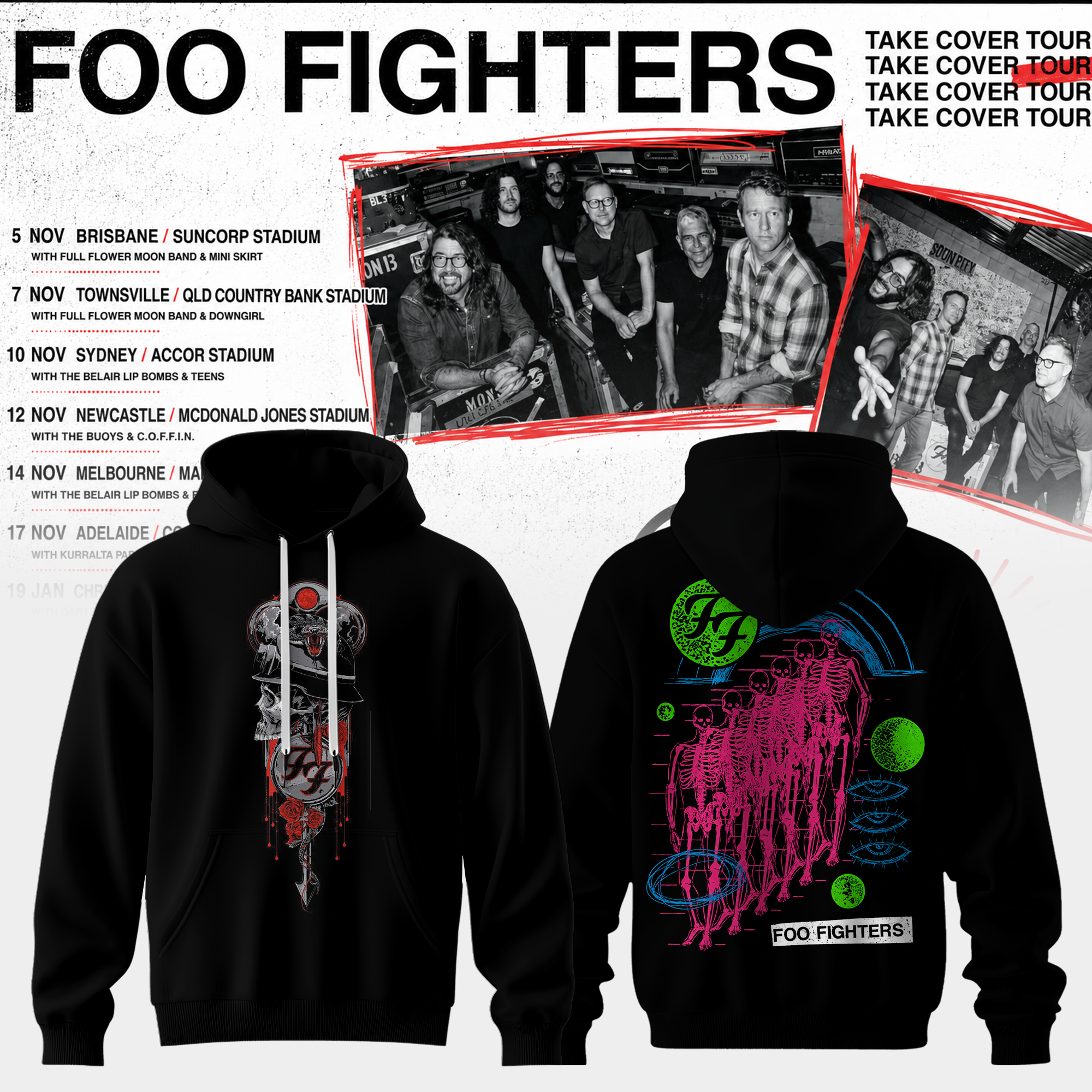 Take Cover AUNZ Tour Limited Edition Hoodie Gifts For Fans
