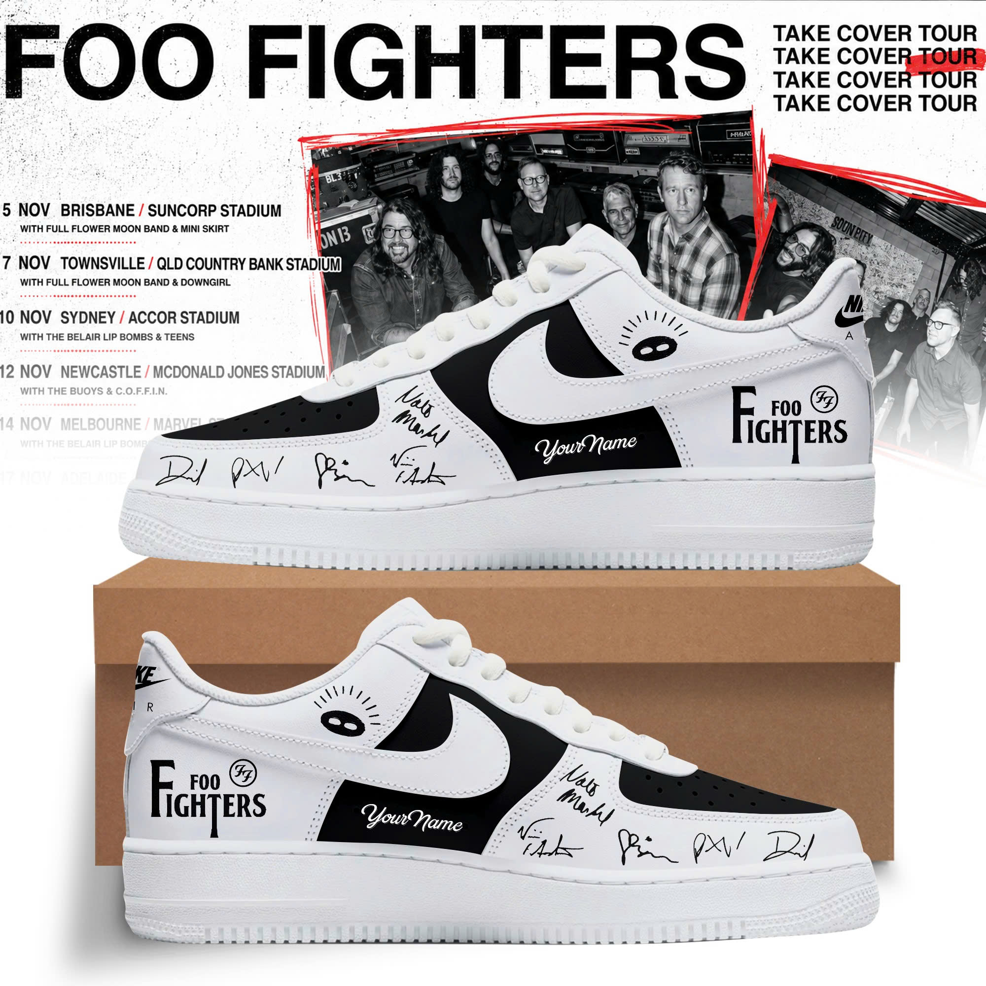 Take Cover AUNZ Tour Limited Edition Sneakers Collection Gifts For Fans