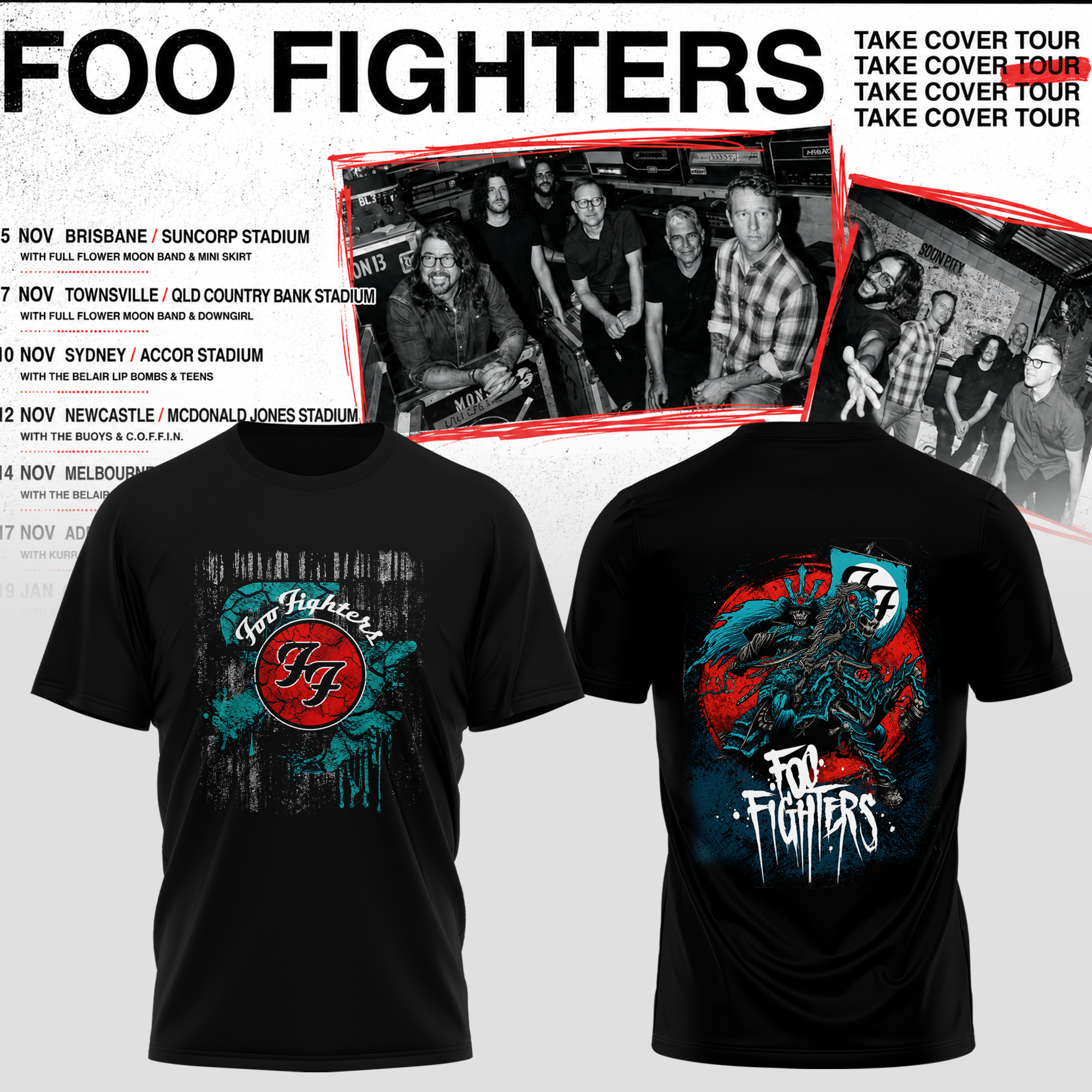 Take Cover AUNZ Tour Premium Fan Graphic Tee Gifts For Fans