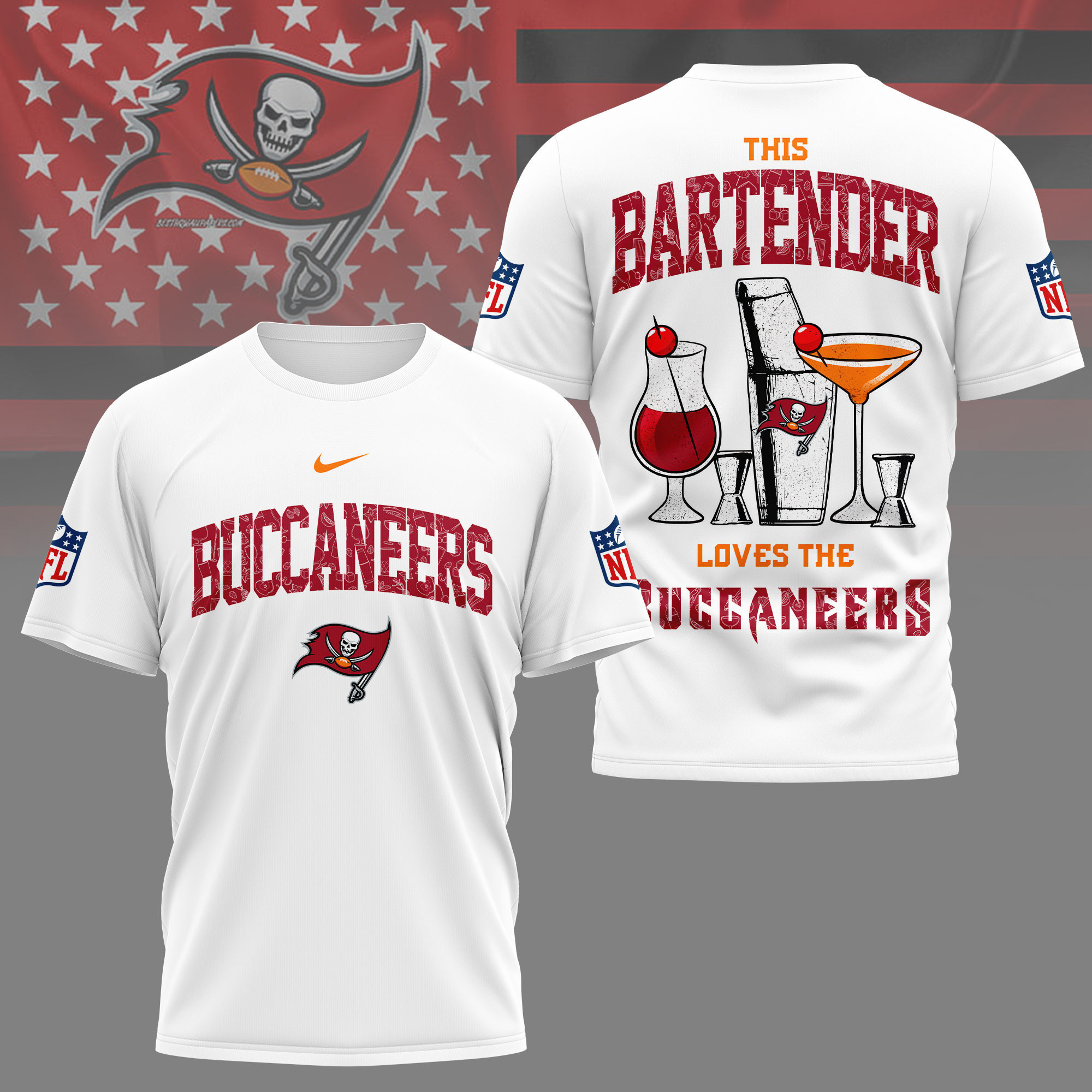 Tampa Bay Buccaneers NFL Bartender T Shirt Tampa Bay Buccaneers Merch Fan Gift