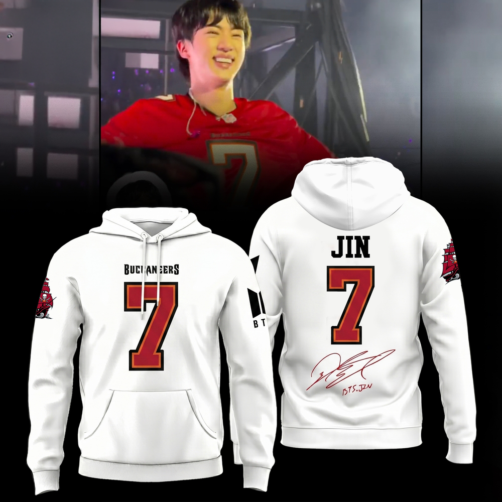 Tampa Bay Buccaneers x Jin Limited Edition Pullover Hoodie Fan Gift