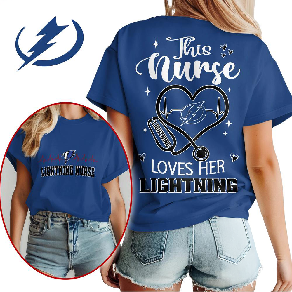 Tampa Bay Lightning NHL Nurse Appreciation Month Unisex All Over Print T Shirt