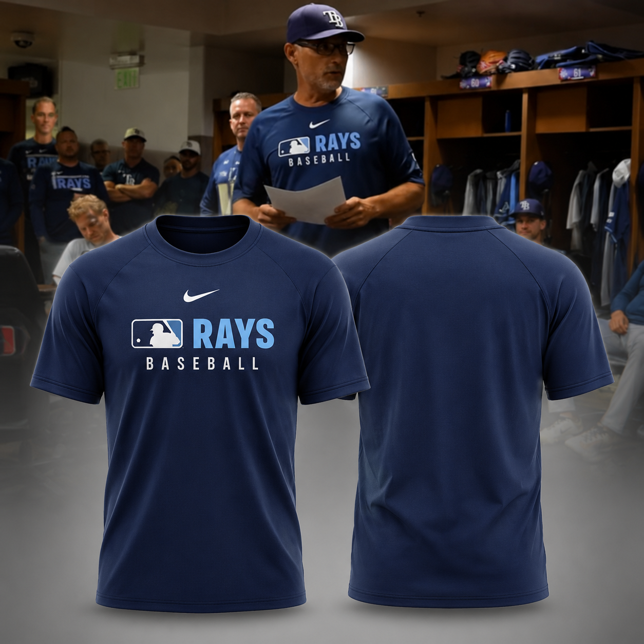 Tampa Bay Rays 2026 Navy Baseball Performance T-Shirt MLB Fan Tee Gift For Baseball Fans