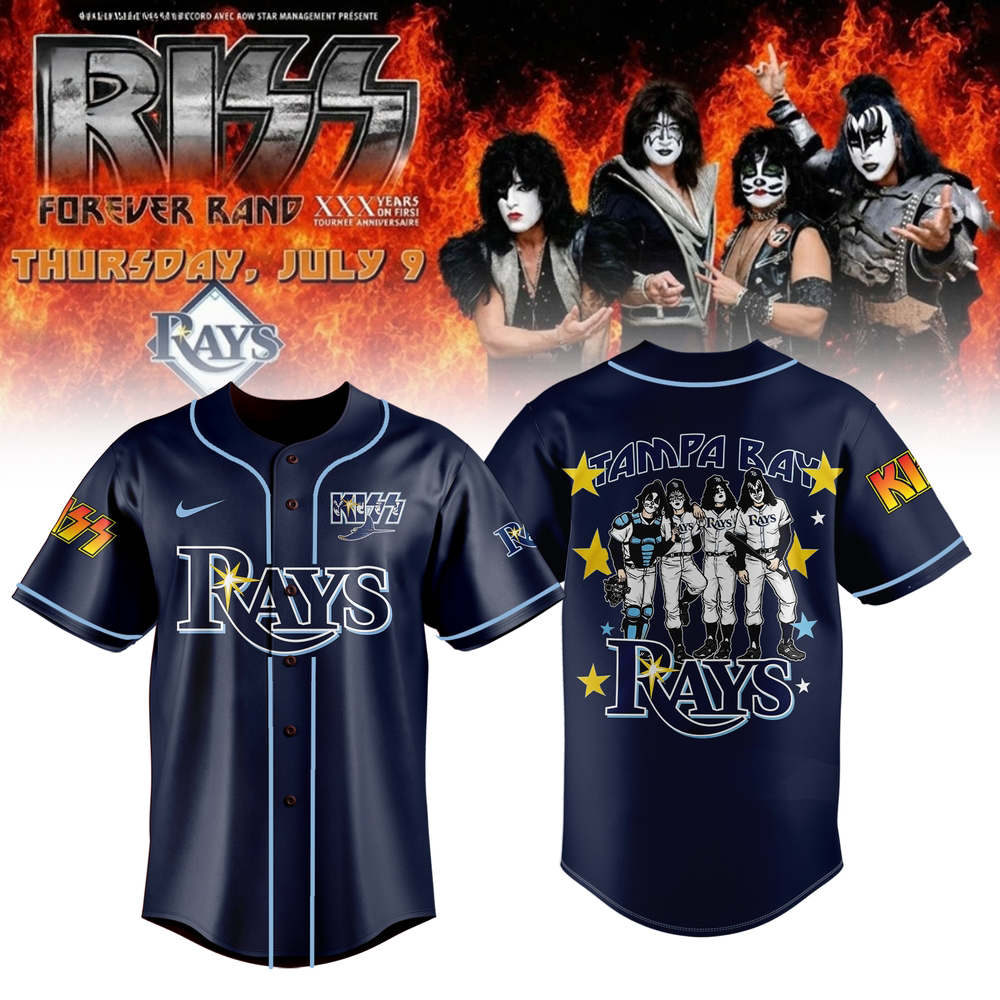Tampa Bay Rays KISS Forever Band Tour 2026 Limited Baseball Jersey Gifts For Fans