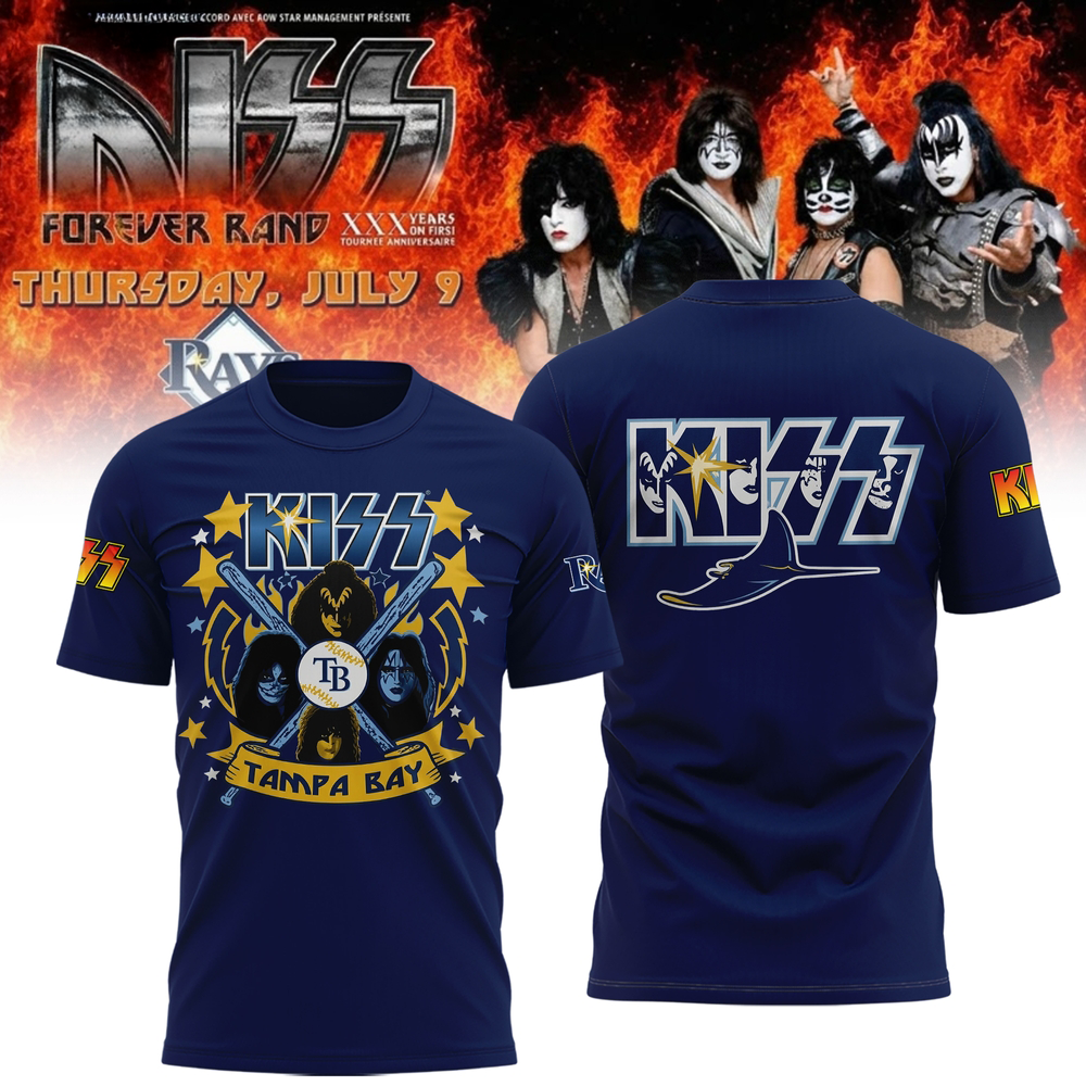 Tampa Bay Rays KISS Forever Band Tour 2026 Premium Graphic T Shirt Gifts For Fans