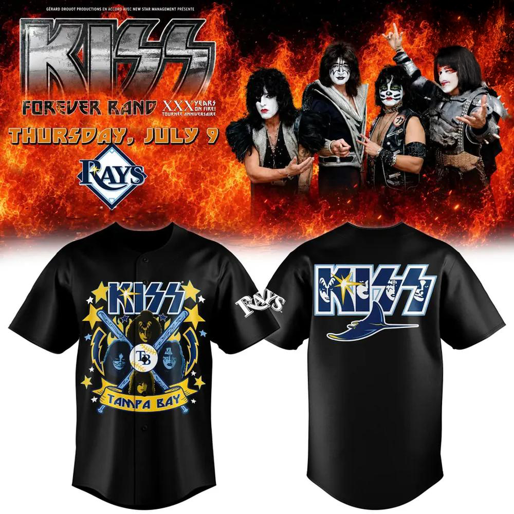 Tampa Bay Rays x KISS Forever Band Tour 2026 Baseball Jersey